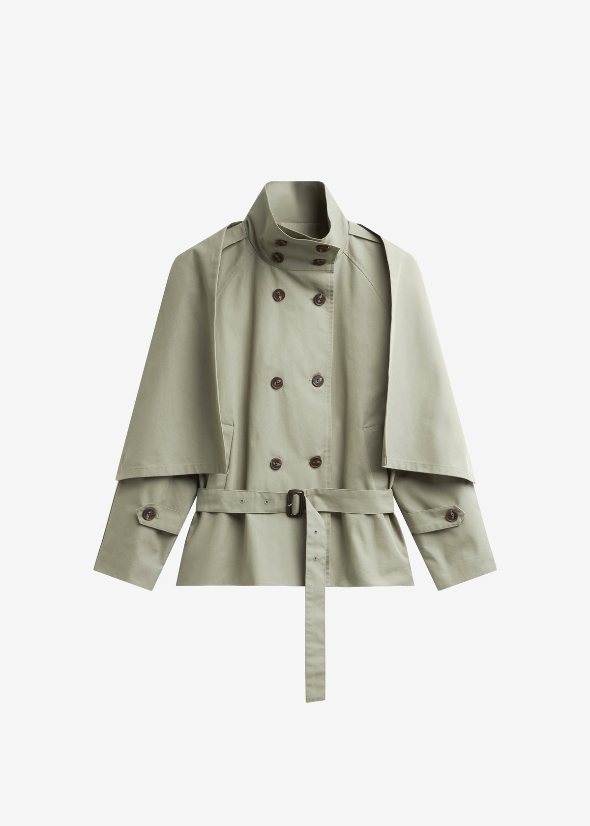 Charonne Scarf Short Trench - Sage β view 10 of 10