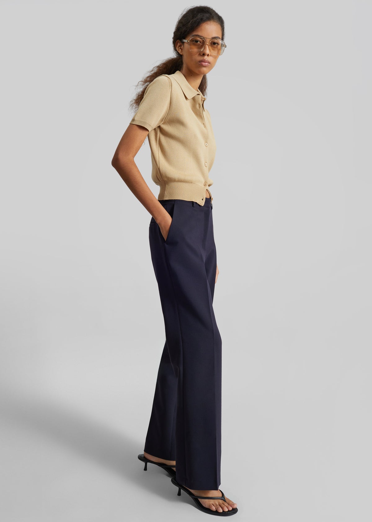 Chesnay Bootcut Pants - Navy β view 6 of 9