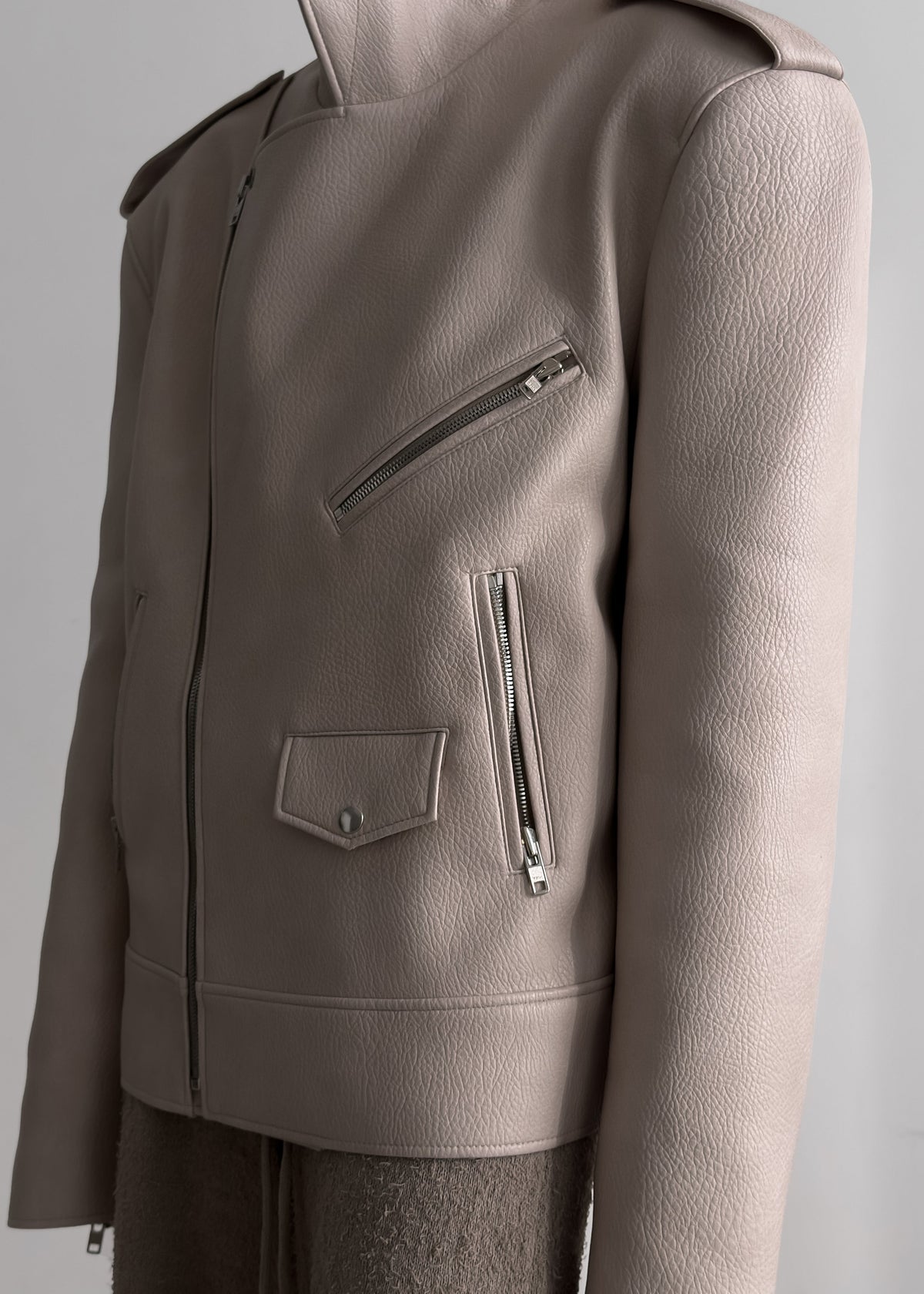 Chicago Oversized Perfecto Jacket - Cream β view 10 of 14