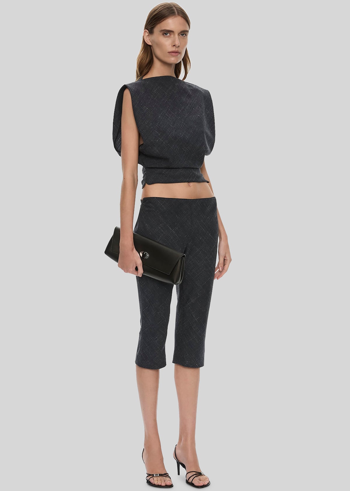 Christopher Esber Banyan Capri Pants - Tropical Charcoal Marle β view 3 of 5