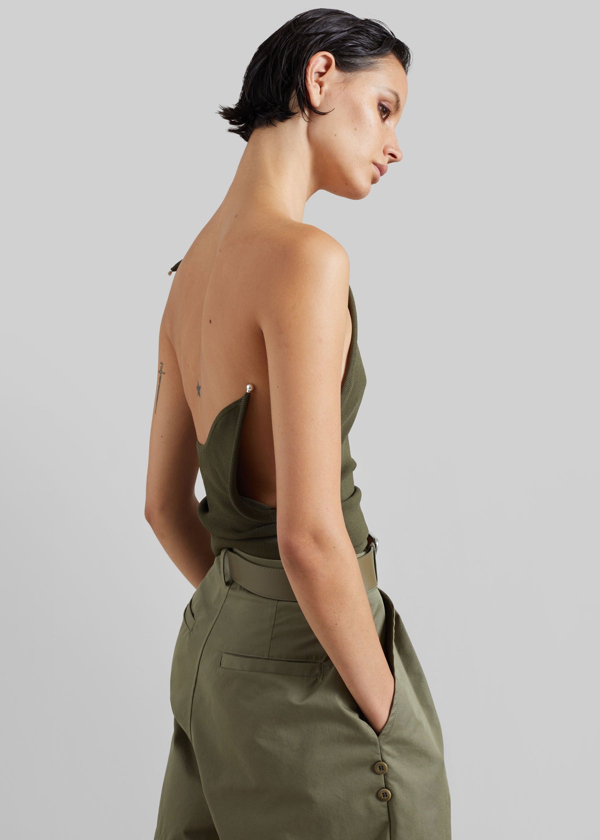 Christopher Esber Concave Wired Top - Kombu Green β view 4 of 6