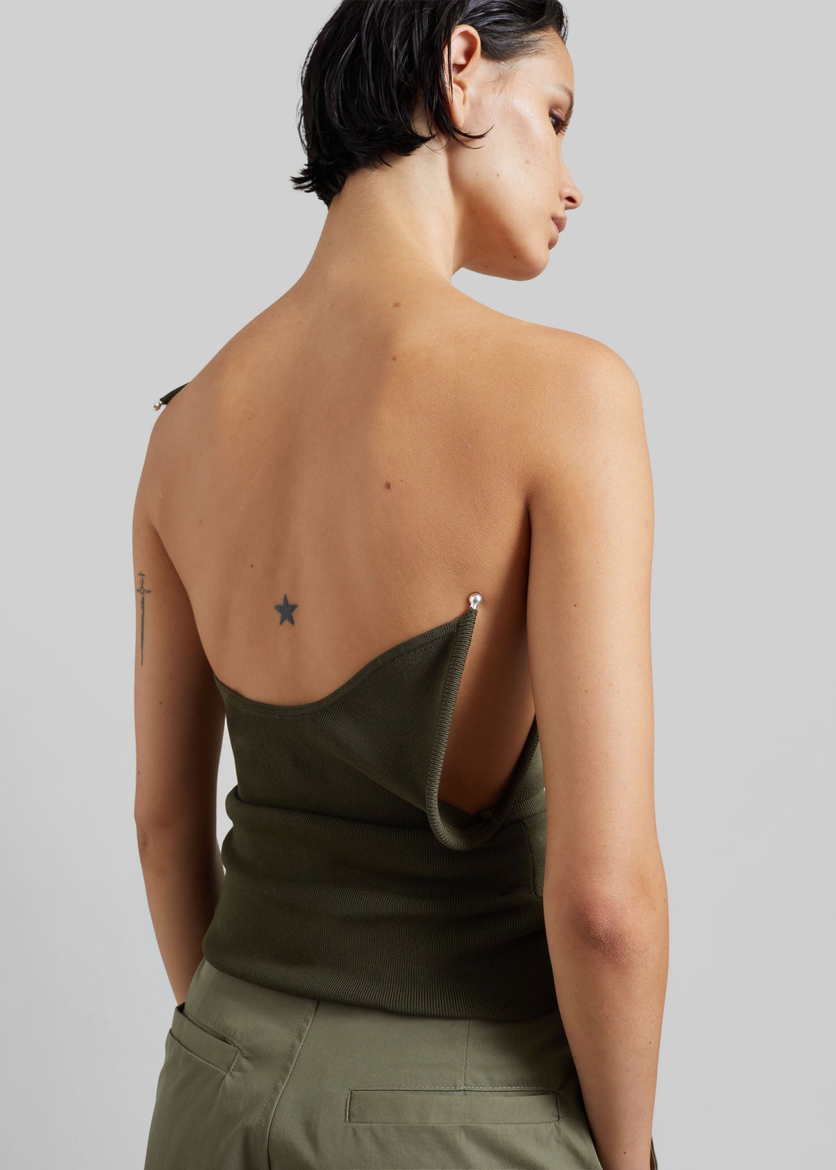 Christopher Esber Concave Wired Top - Kombu Green β view 2 of 6