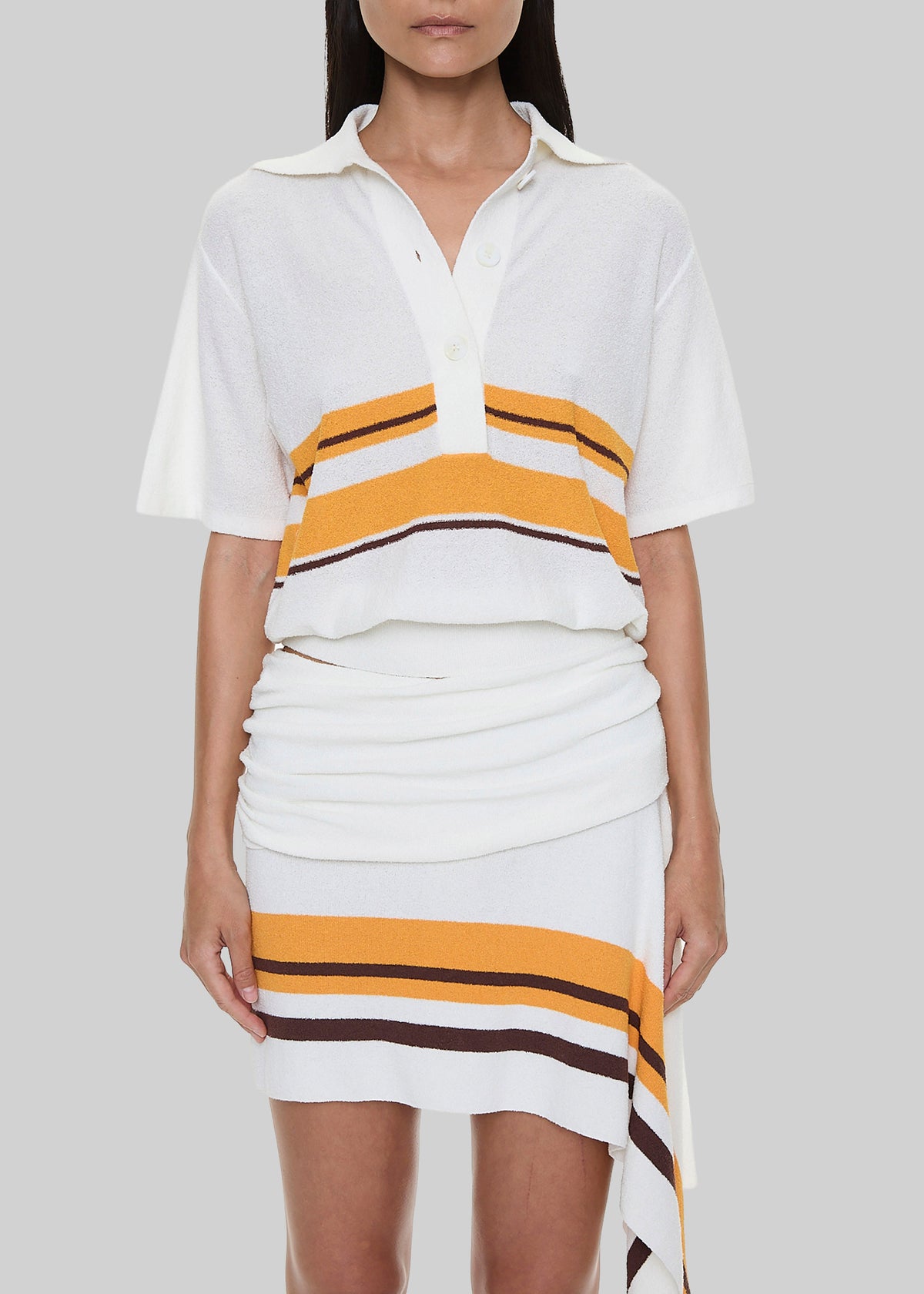 Christopher Esber Stripe Knit Clean Polo - Solaris Stripe β view 3 of 8