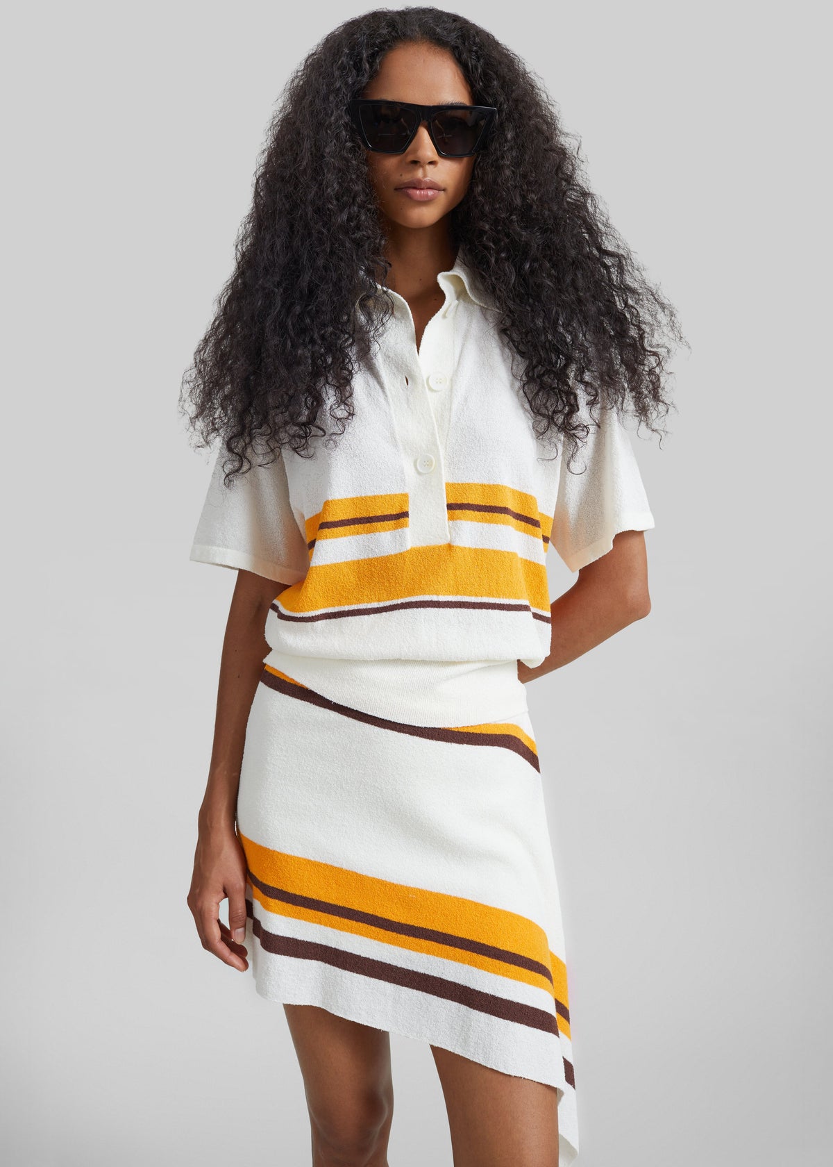 Christopher Esber Stripe Knit Clean Polo - Solaris Stripe β view 1 of 8