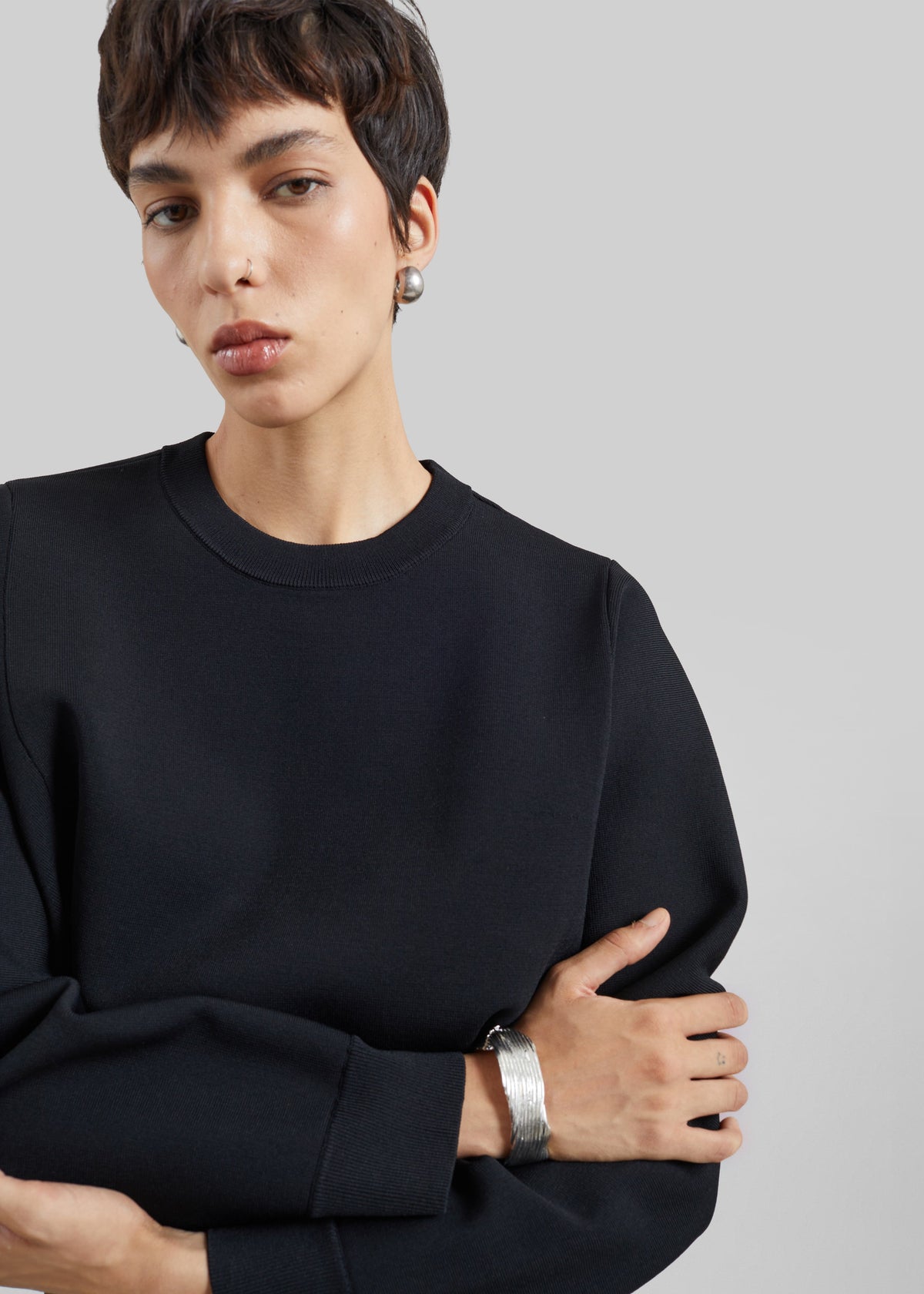 CO Crewneck Tunic - Black β view 3 of 4