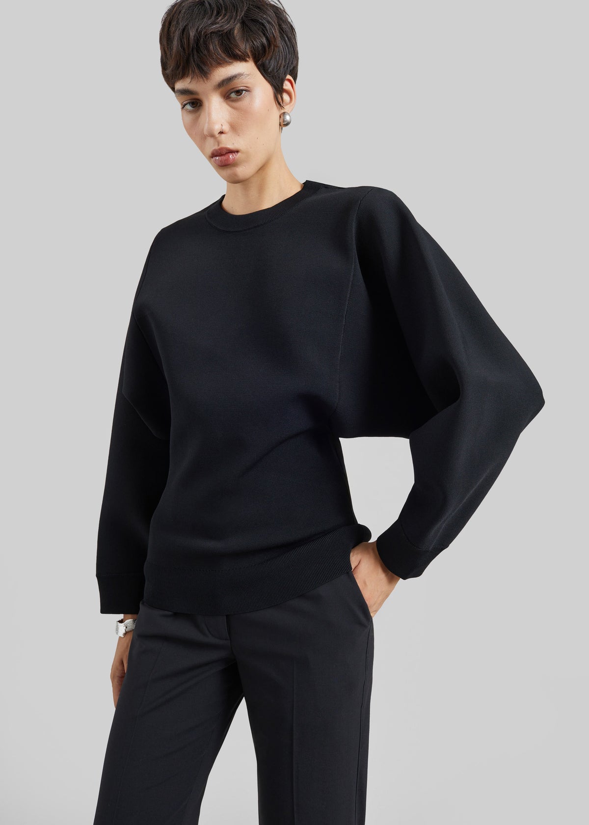 CO Crewneck Tunic - Black β view 2 of 4