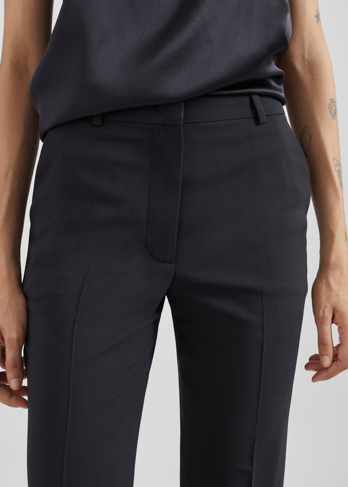 CO Cropped Flared Pants - Black β view 3 of 8