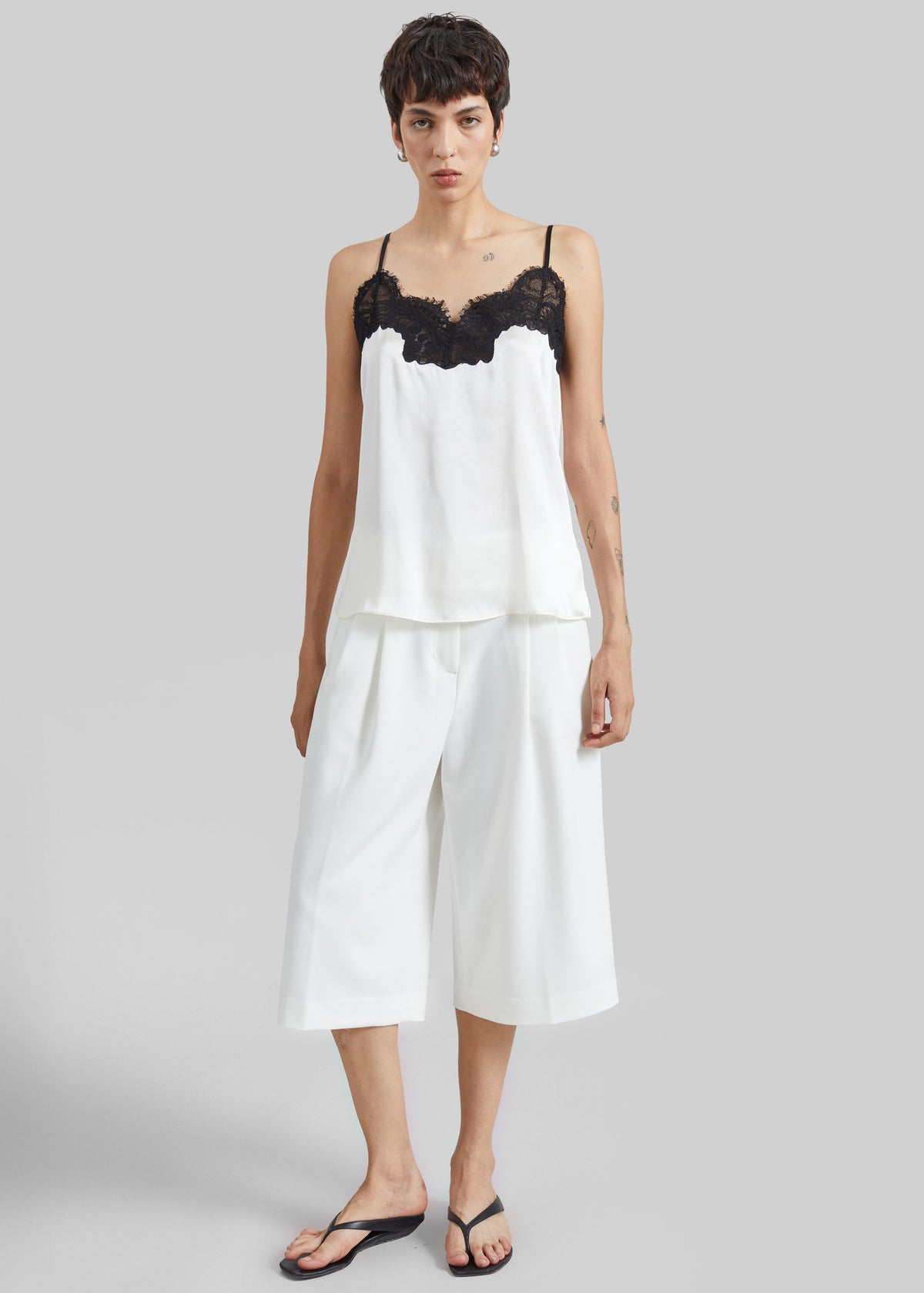 CO Lace Silk Camisole - Ivory β view 4 of 6