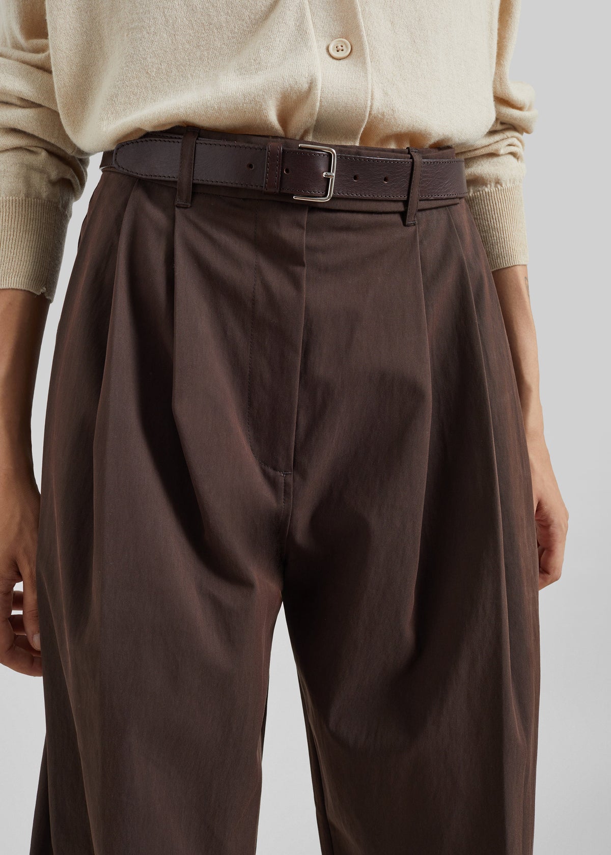 CO Pleated Pants - Chocolate β view 4 of 6