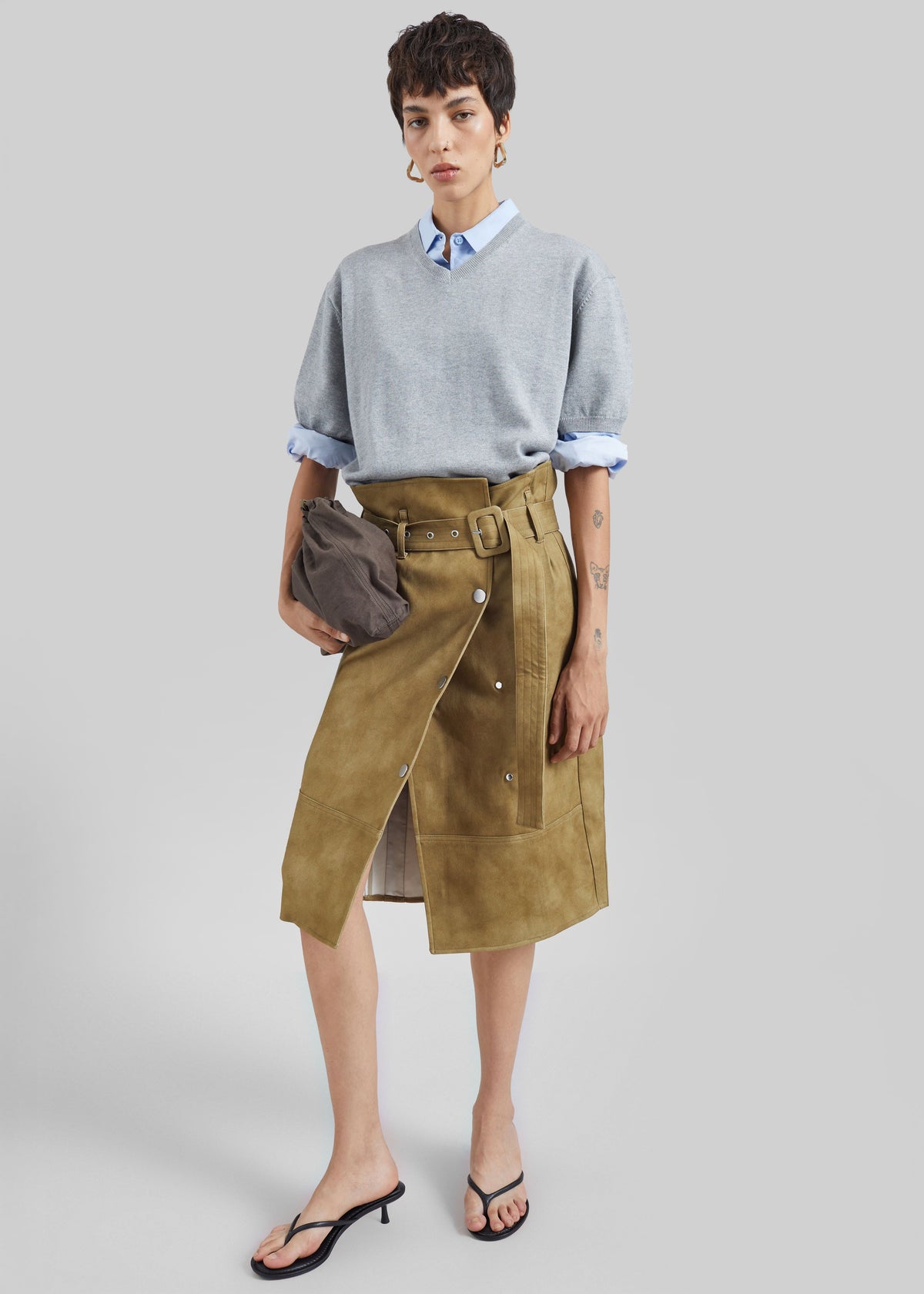 CO Hardware Skirt - Khaki β view 1 of 5