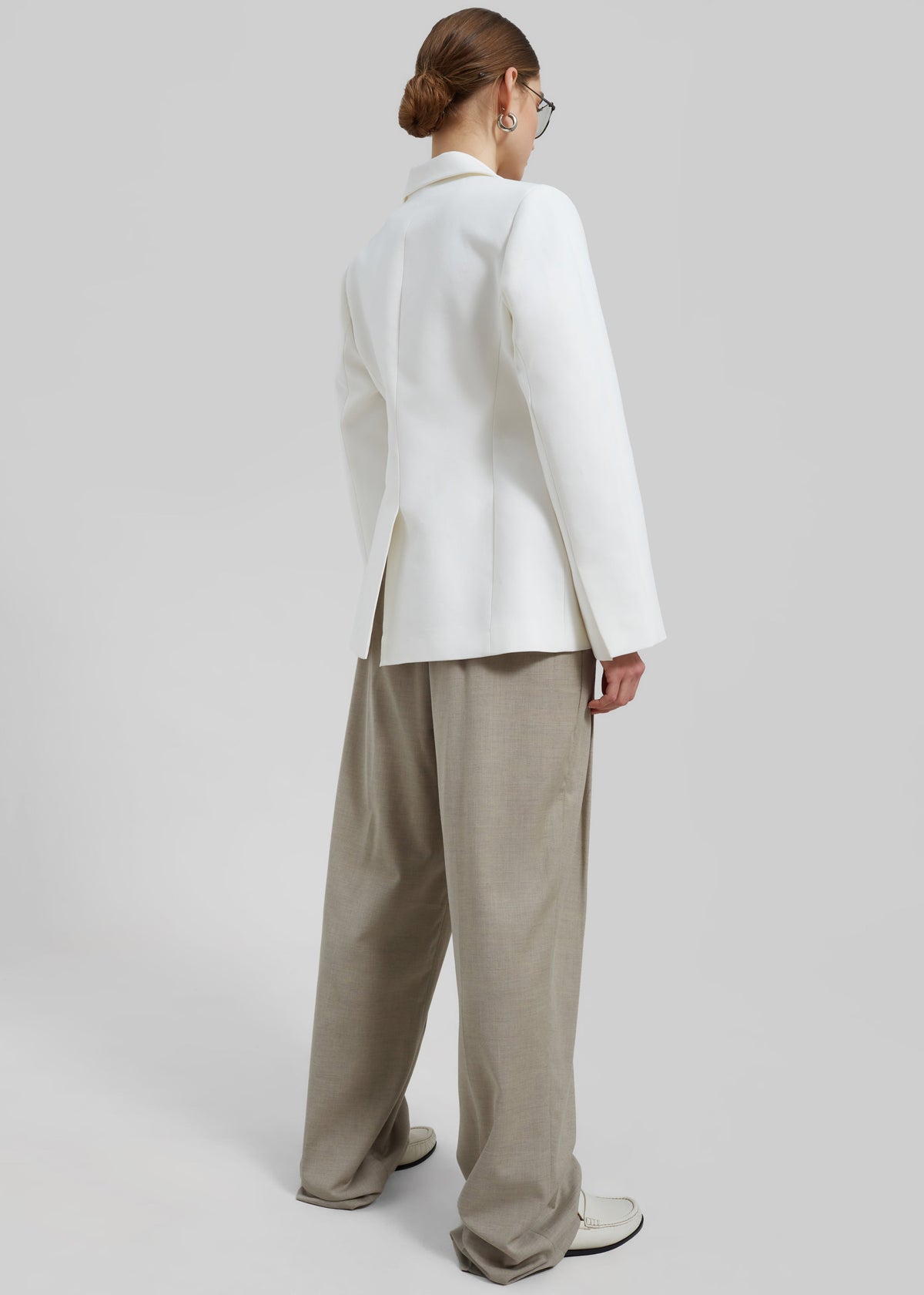 Colette Hourglass Blazer - White β view 6 of 7
