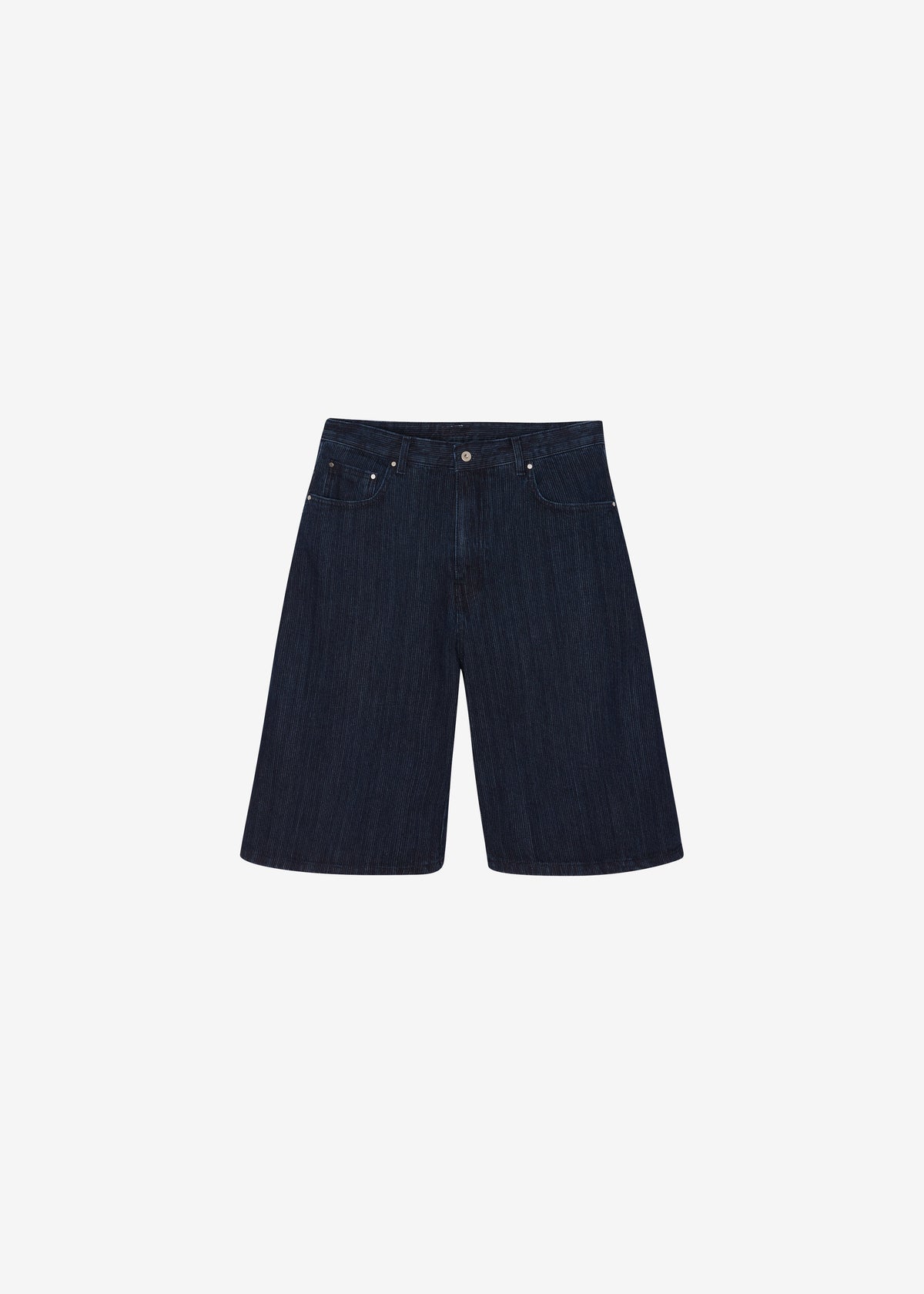 Colville Pinstripe Denim Bermuda Shorts - Dark Wash β view 9 of 9