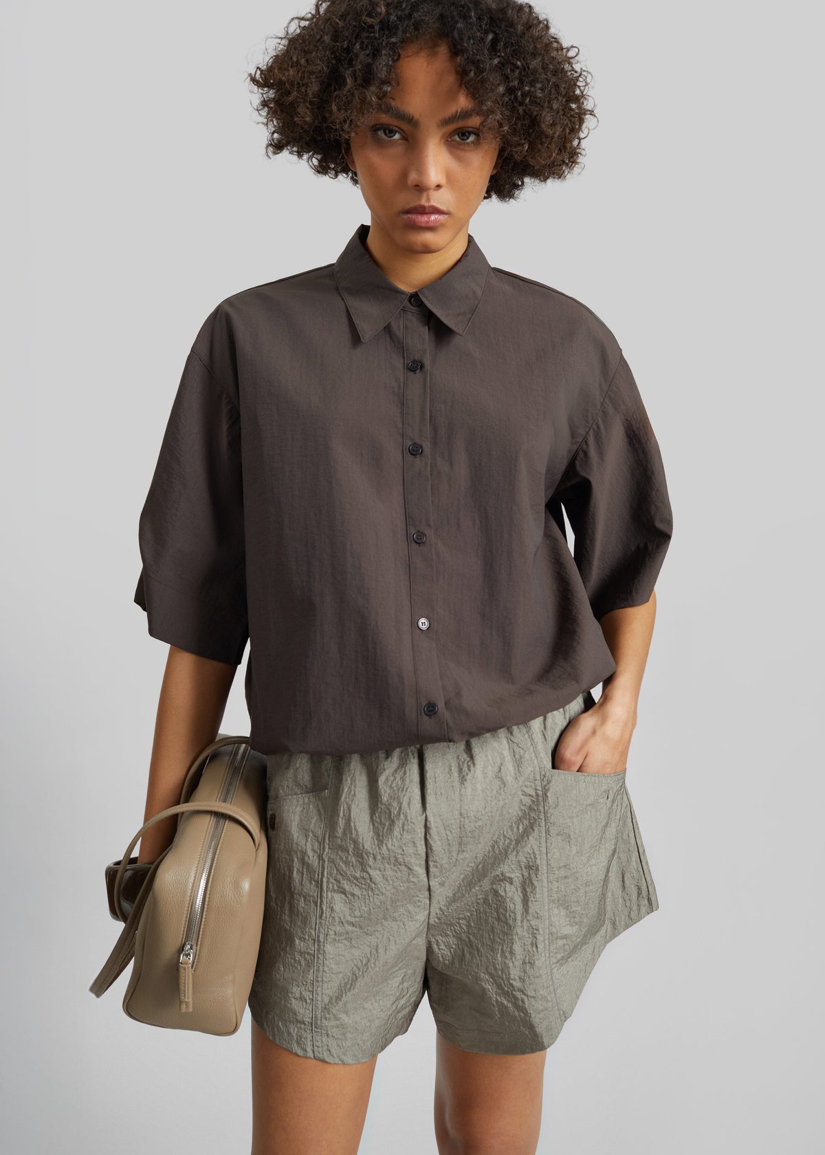 Comporta Drawstring Shirt - Brown β view 4 of 9