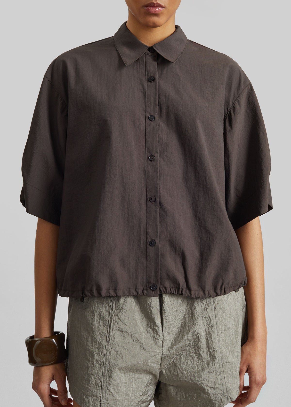 Comporta Drawstring Shirt - Brown β view 6 of 9