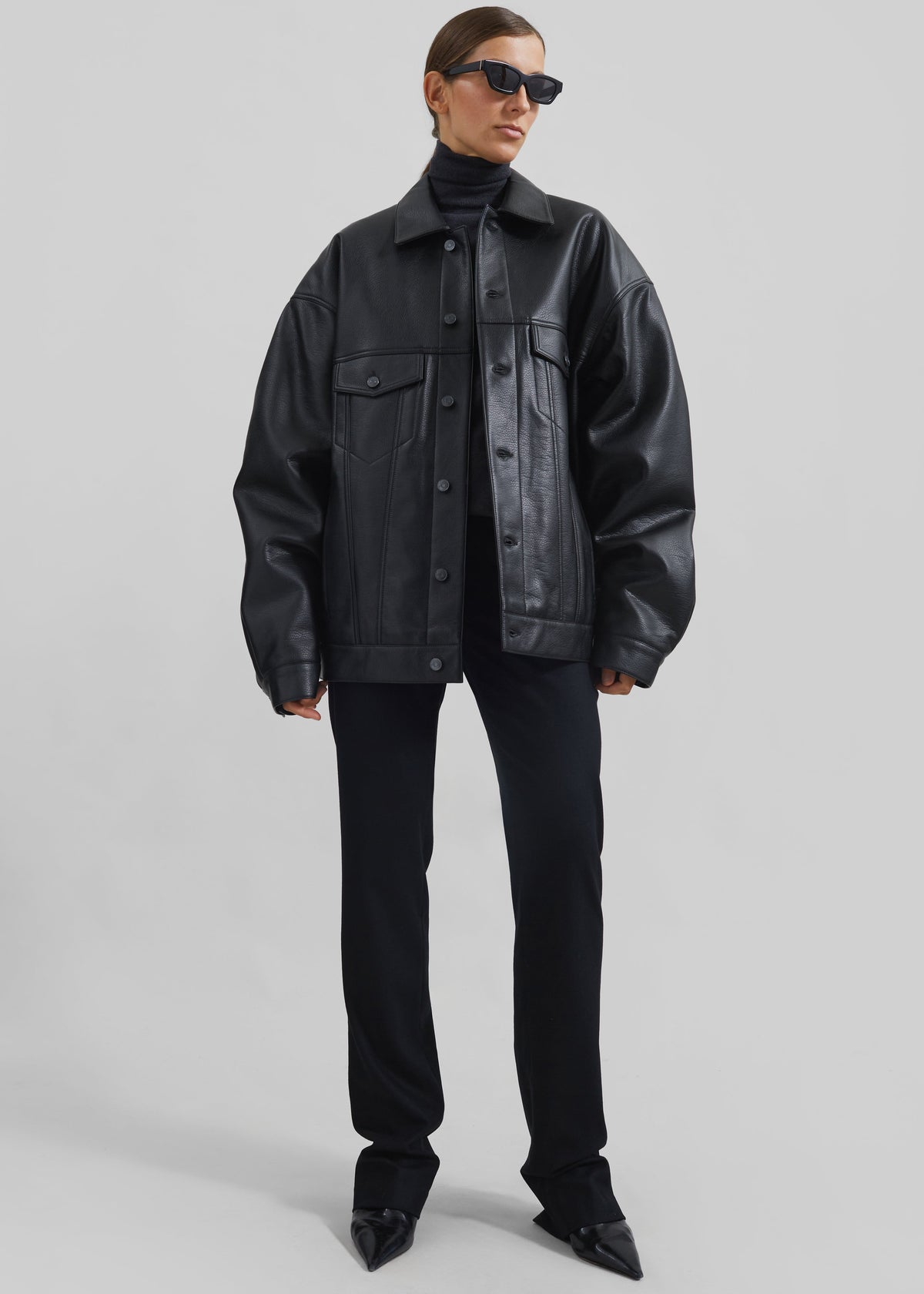 Conan Faux Leather Jacket - Black β view 3 of 16