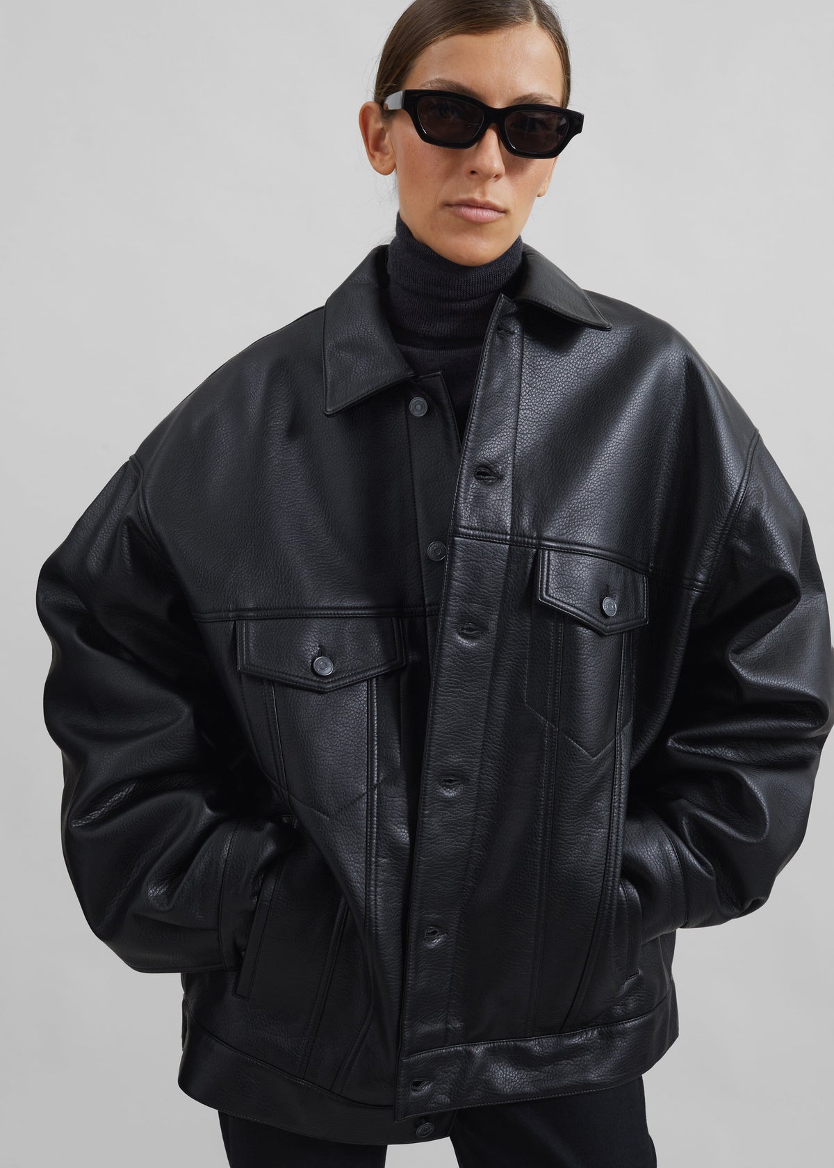 Conan Faux Leather Jacket - Black β view 5 of 16