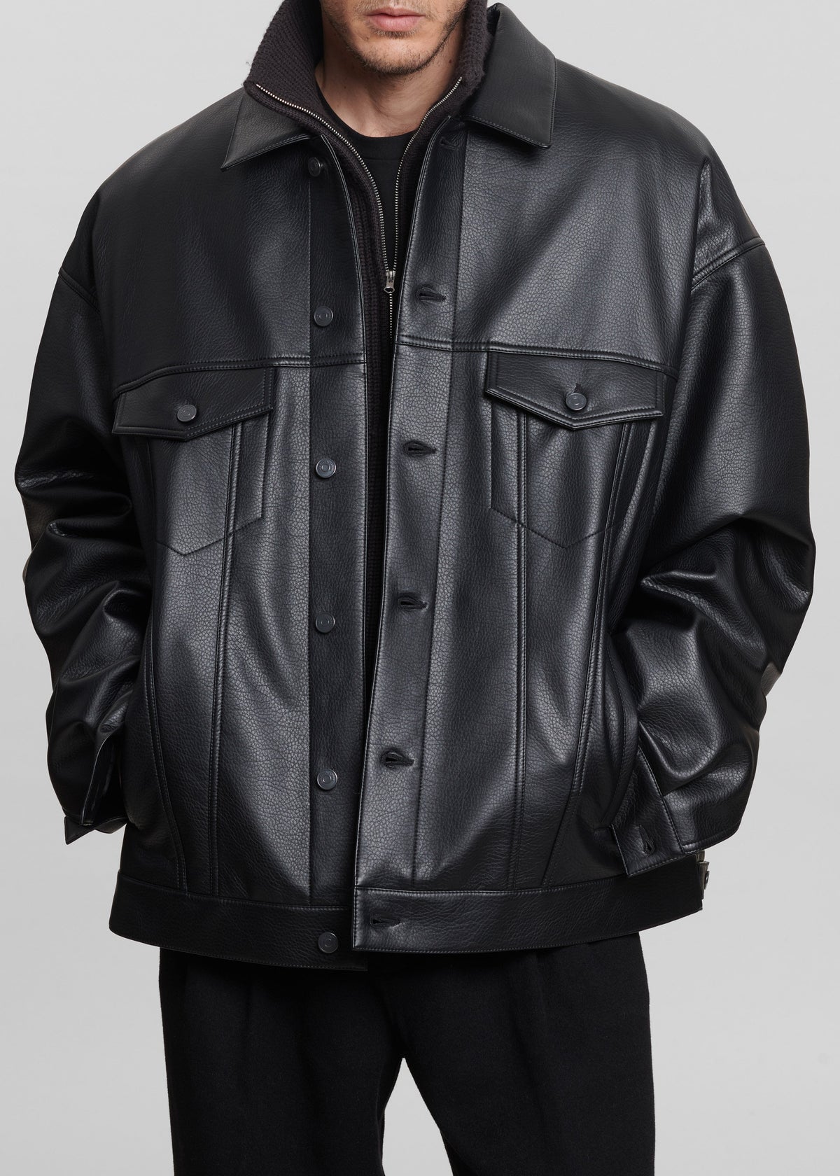 Conan Faux Leather Jacket - Black β view 10 of 16