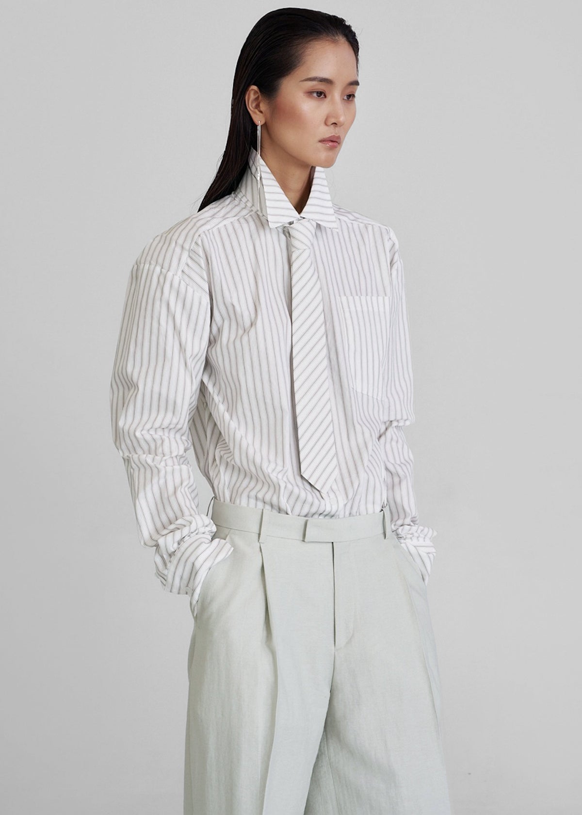 Connahy Tie Neck Shirt - White β view 5 of 9