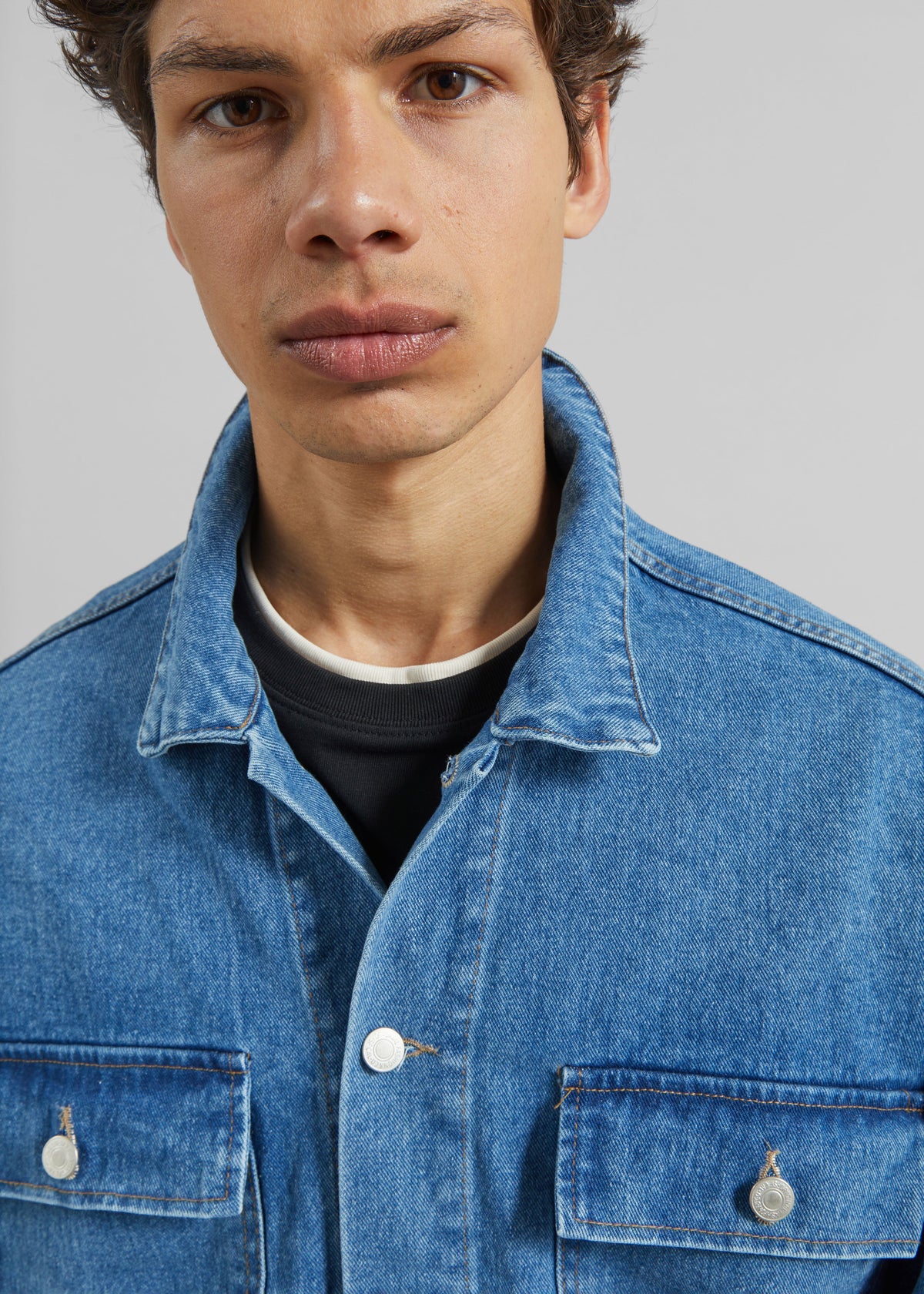 Connor Oversized Denim Jacket - Medium Wash β view 3 of 7