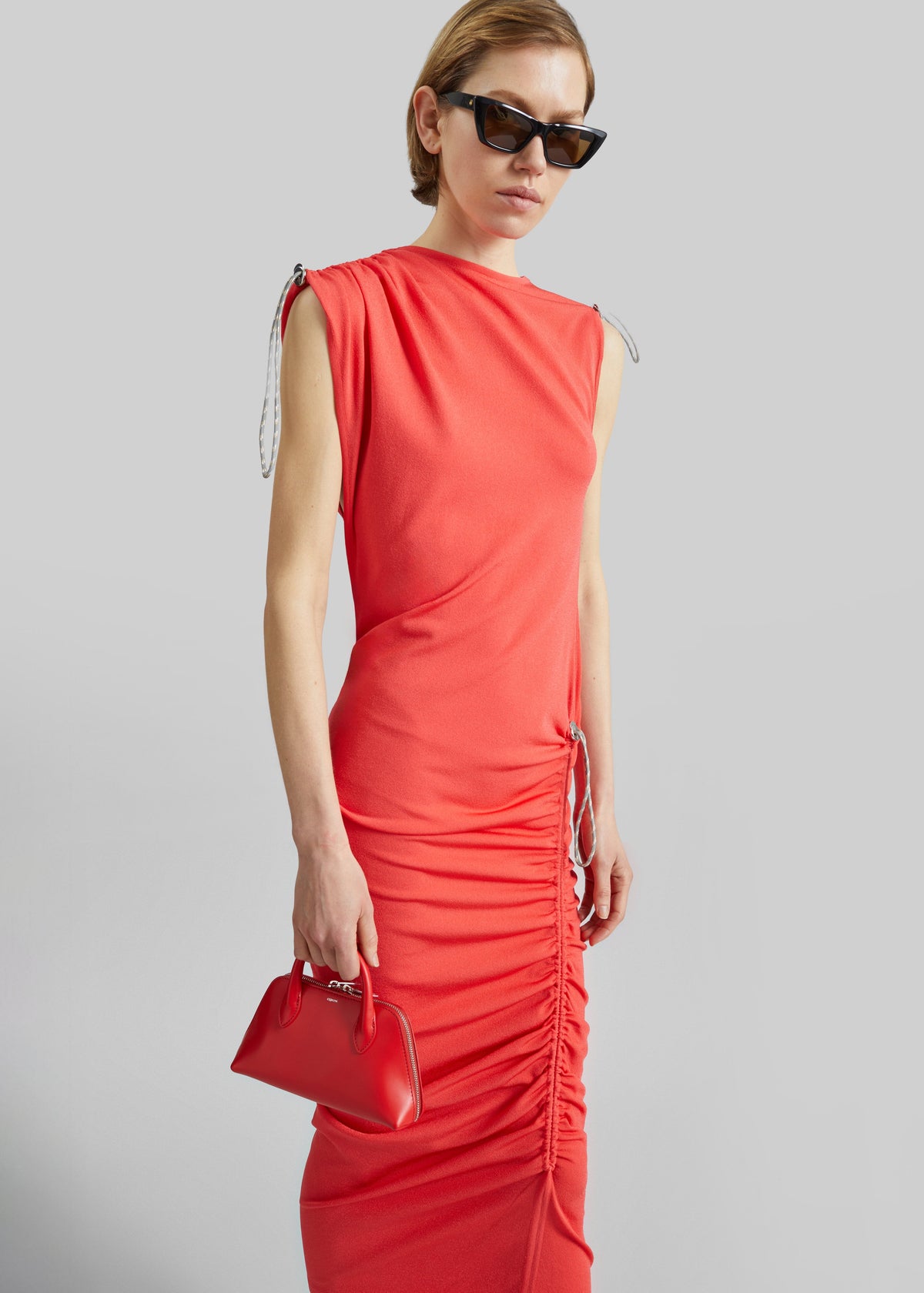 Coperni Adjustable Knit Dress - Red β view 6 of 7