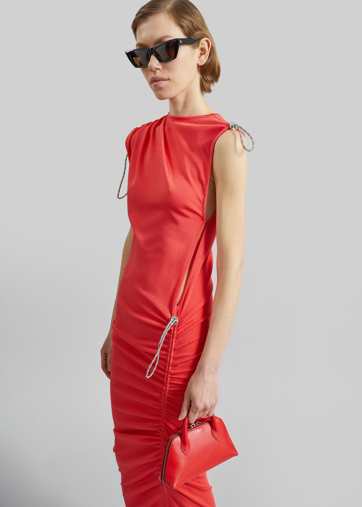Coperni Adjustable Knit Dress - Red β view 2 of 7