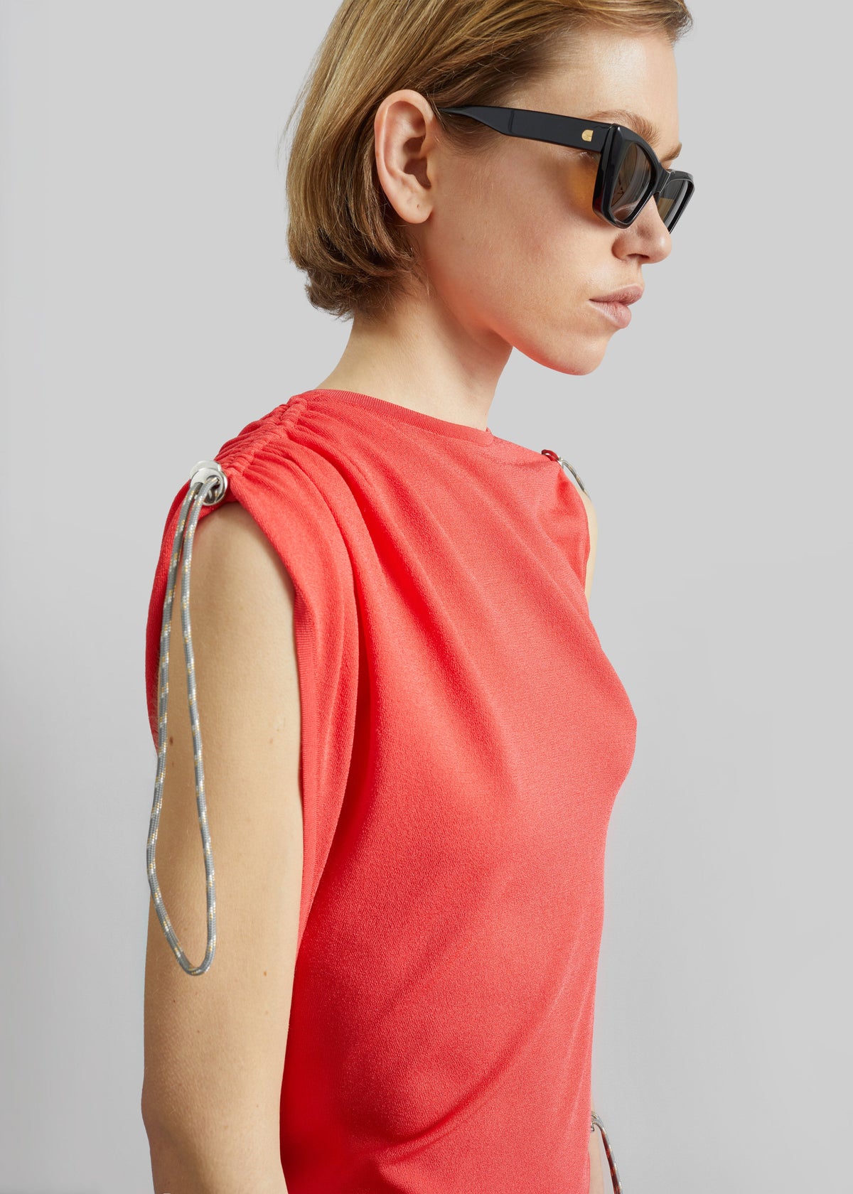 Coperni Adjustable Knit Dress - Red β view 4 of 7