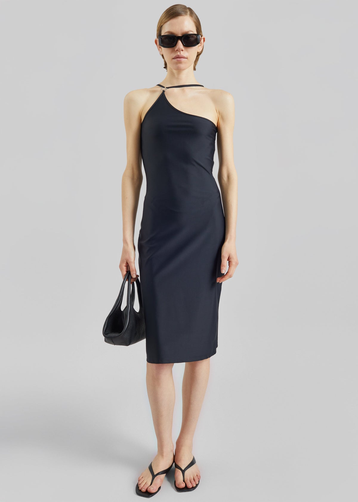 Coperni C-Logo One Shoulder Dress - Black β view 4 of 5