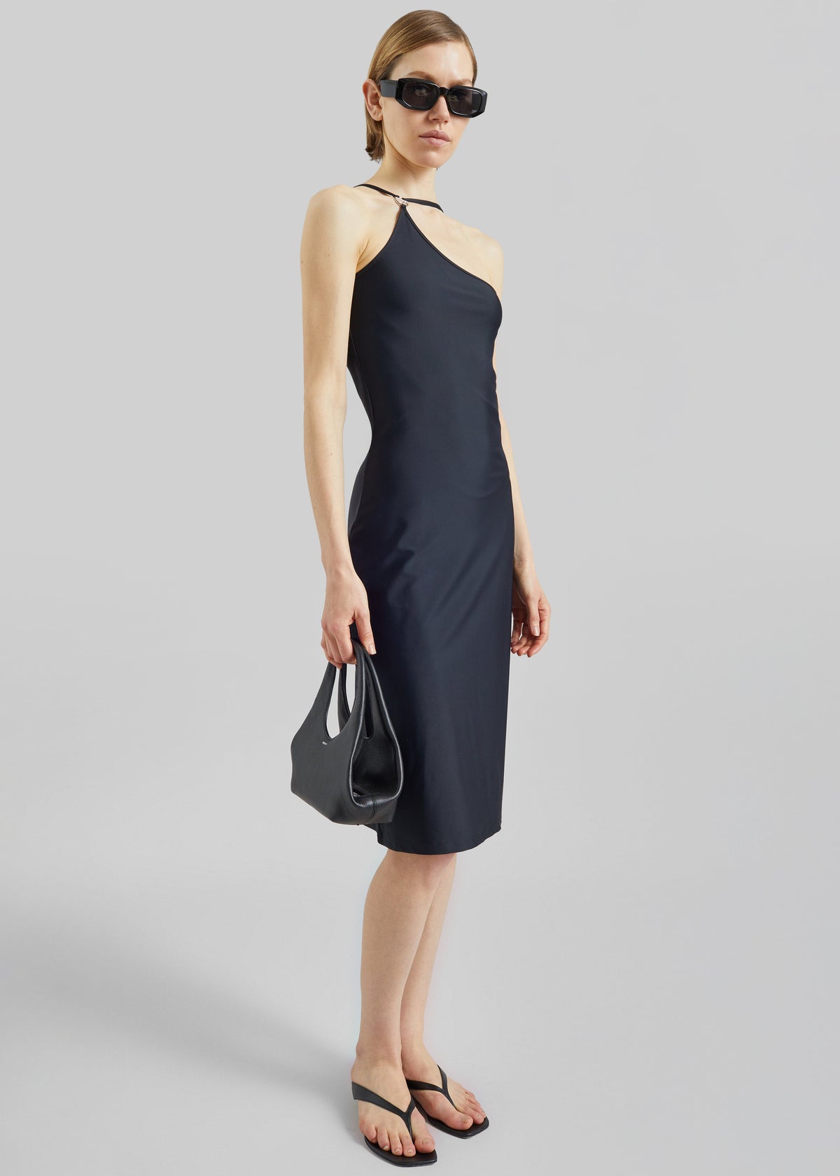 Coperni C-Logo One Shoulder Dress - Black β view 3 of 5