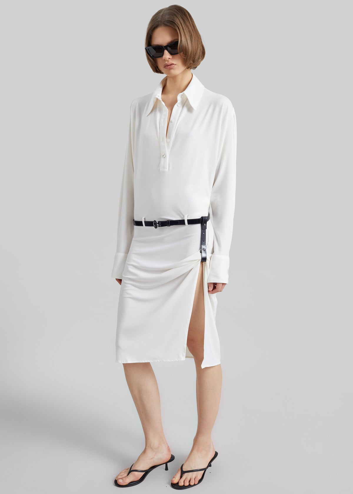 Coperni Draped Boxy Suspended Dress - White β view 3 of 5