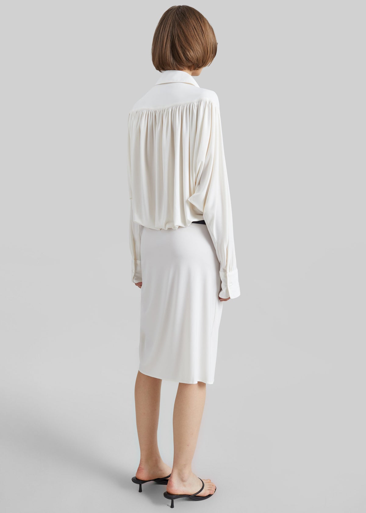 Coperni Draped Boxy Suspended Dress - White β view 5 of 5