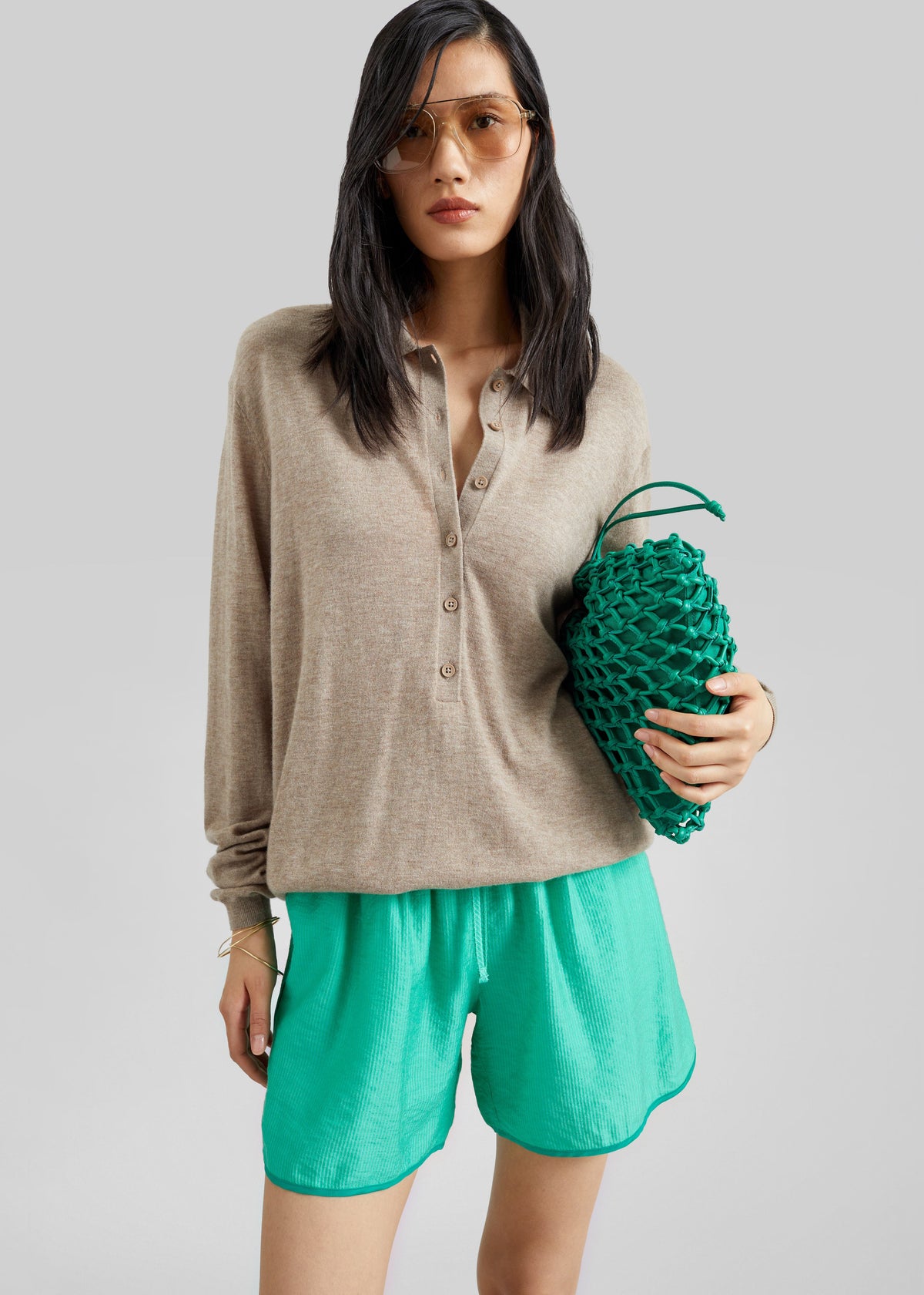 Coria Boxer Shorts - Green Stripe β view 4 of 8