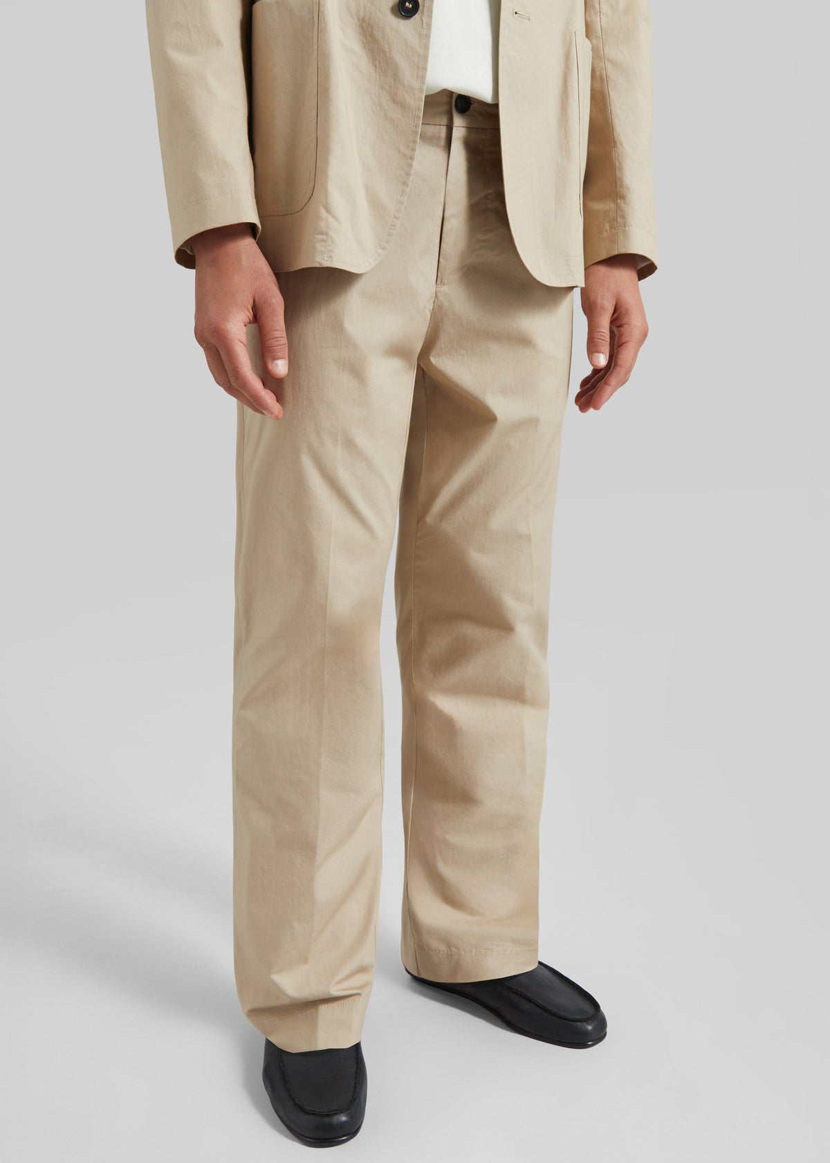 Covert Elastic Waist Trousers - Beige β view 5 of 6