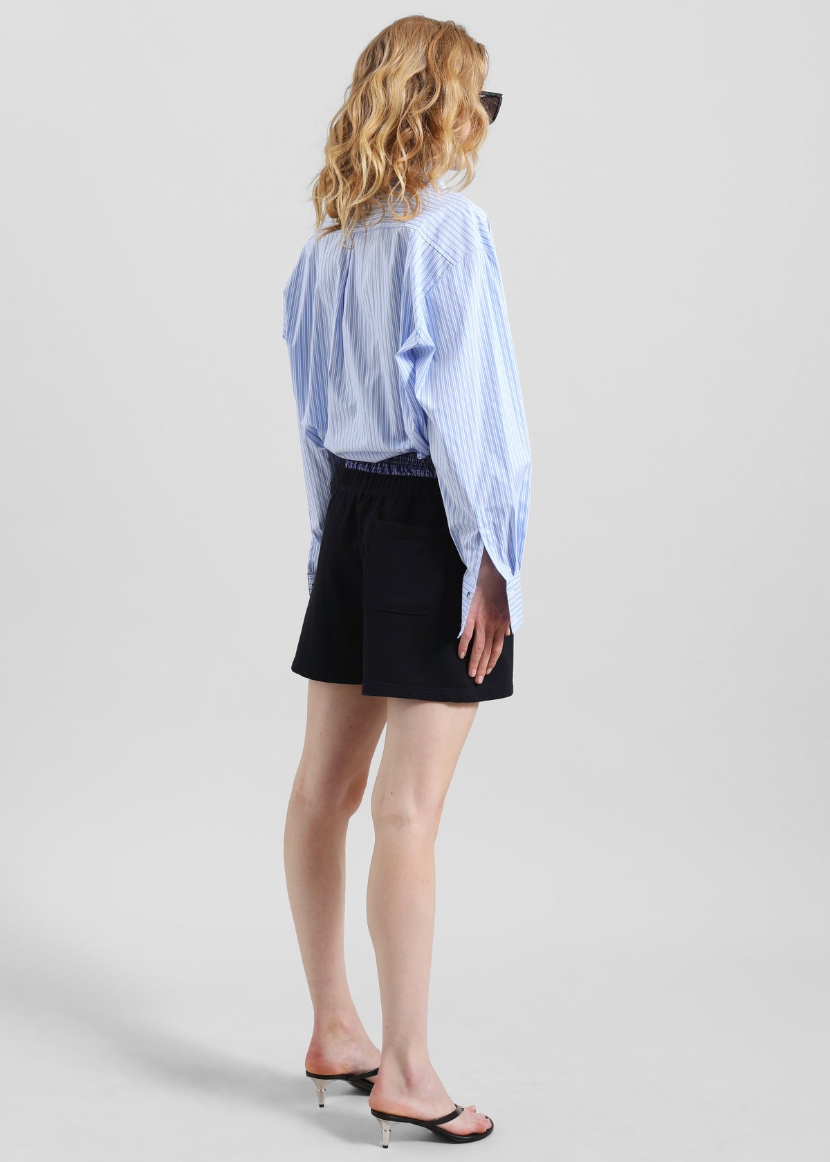 Cressy Double Waistband Shorts - Navy β view 7 of 8