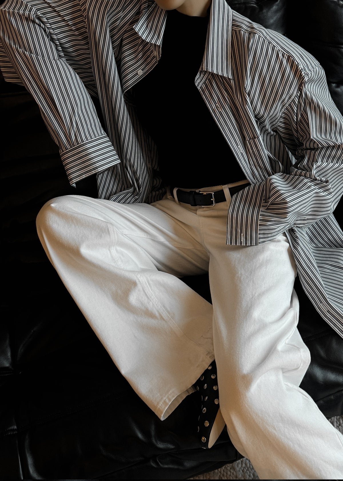 Cyrus Button Up Shirt - Black/White Stripe β view 10 of 15