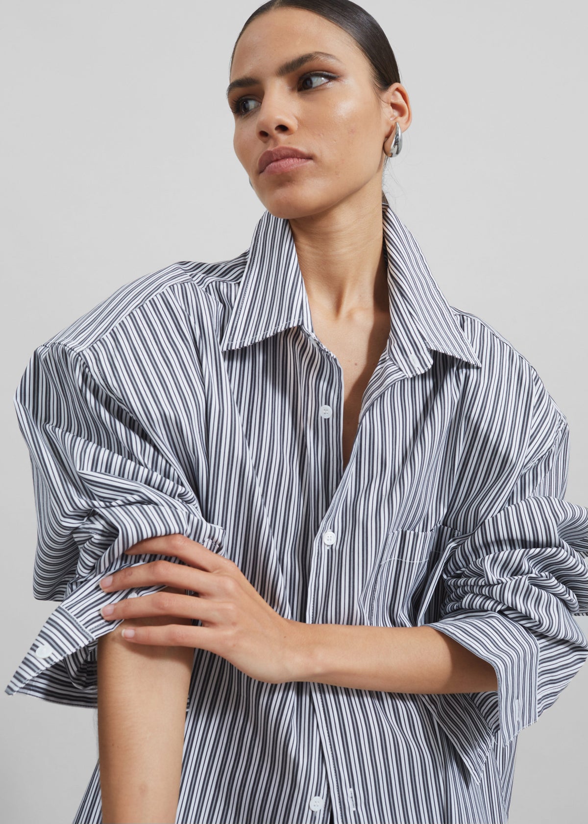 Cyrus Button Up Shirt - Black/White Stripe β view 5 of 15