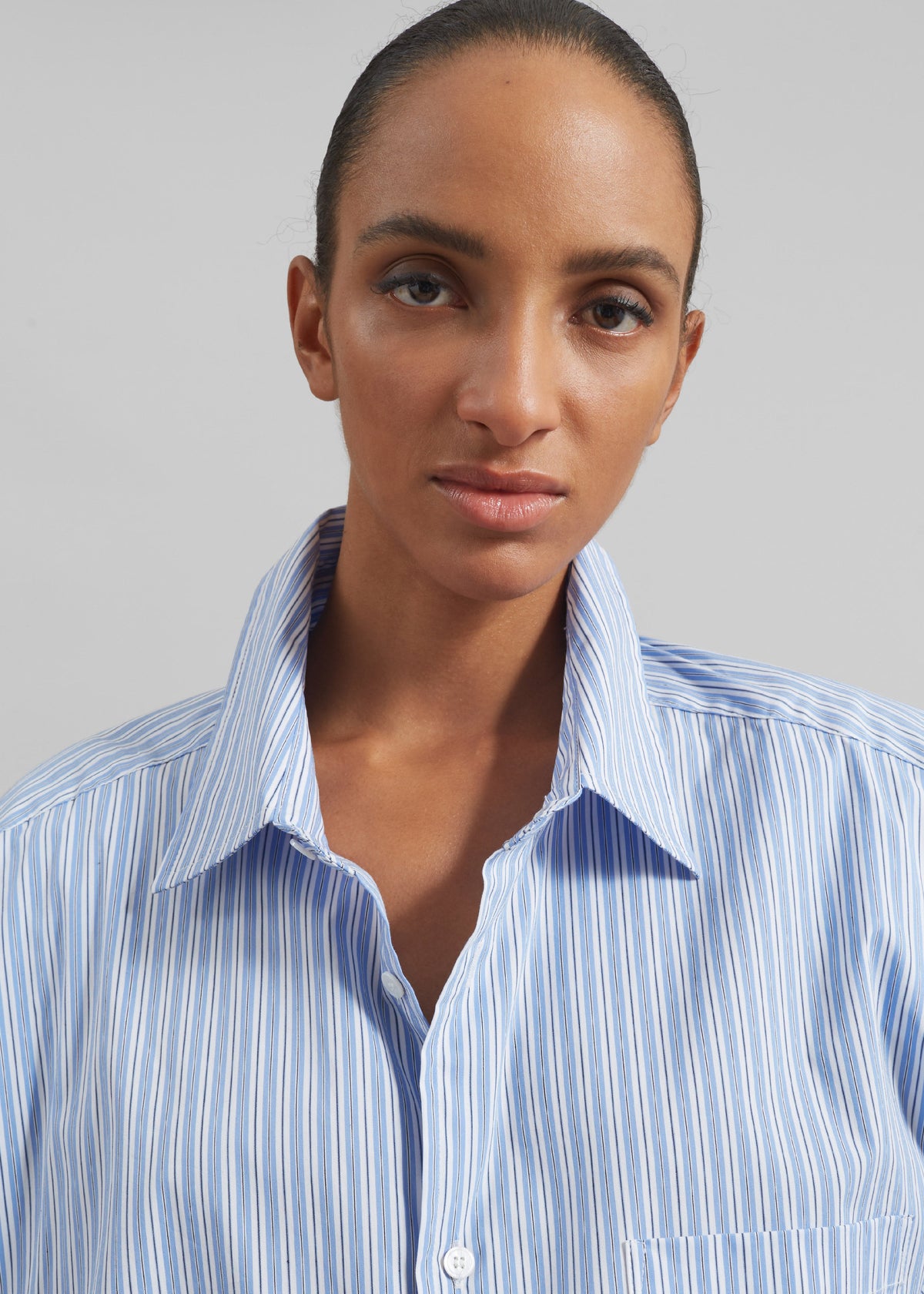 Cyrus Button Up Shirt - Blue/White Stripe β view 5 of 7