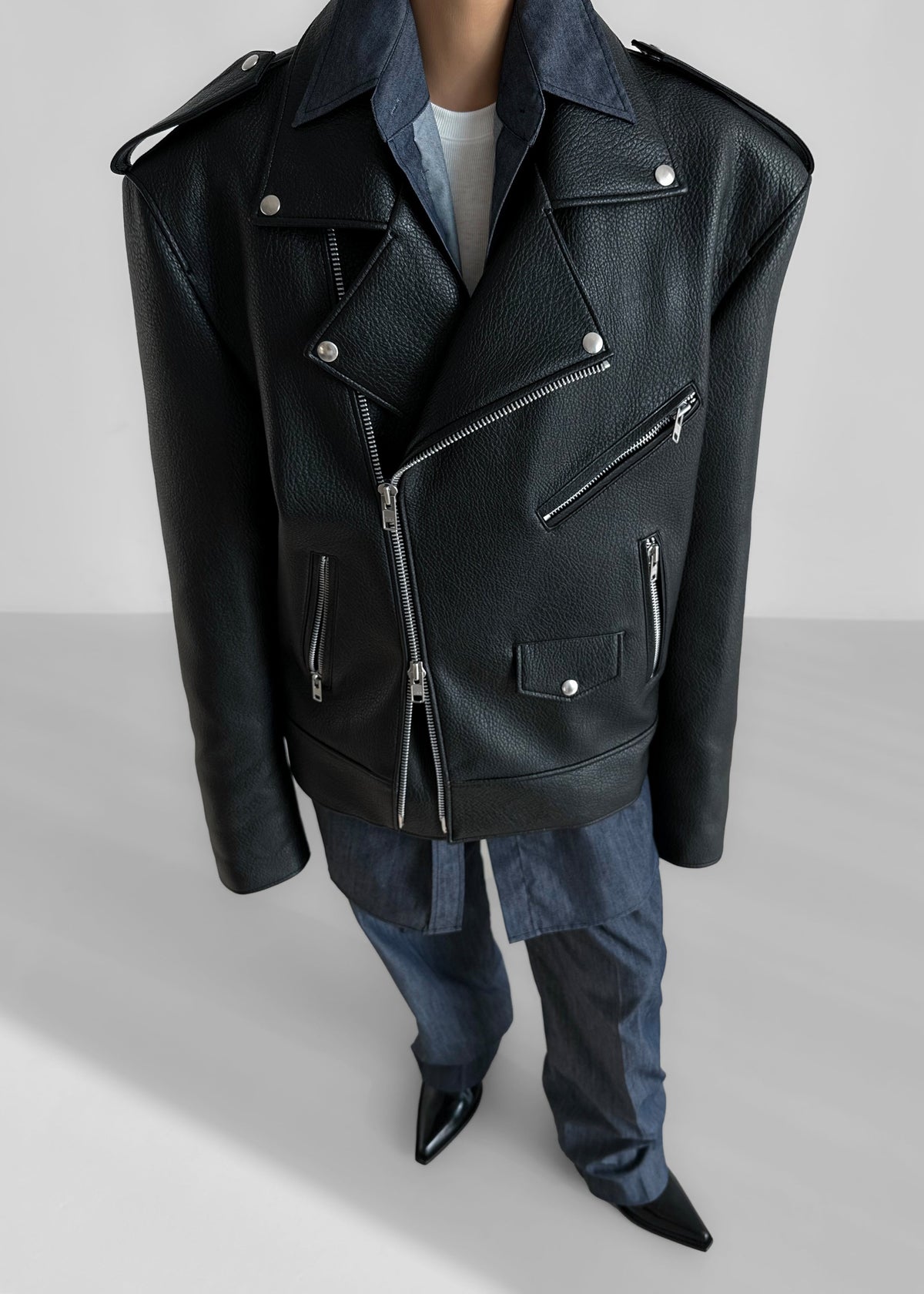 Chicago Oversized Perfecto Jacket - Black β view 7 of 14