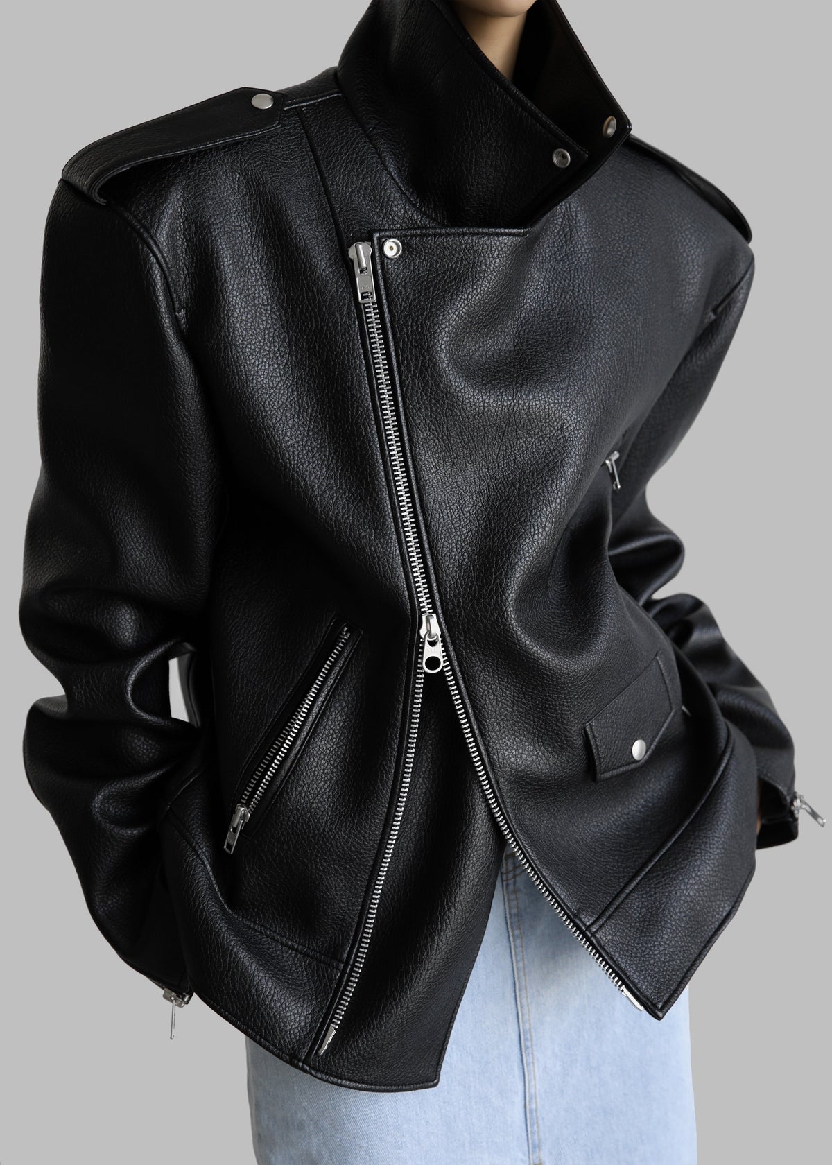 Chicago Oversized Perfecto Jacket - Black β view 6 of 14