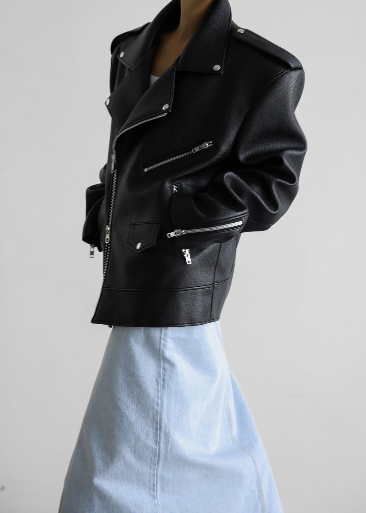 Chicago Oversized Perfecto Jacket - Black β view 11 of 14