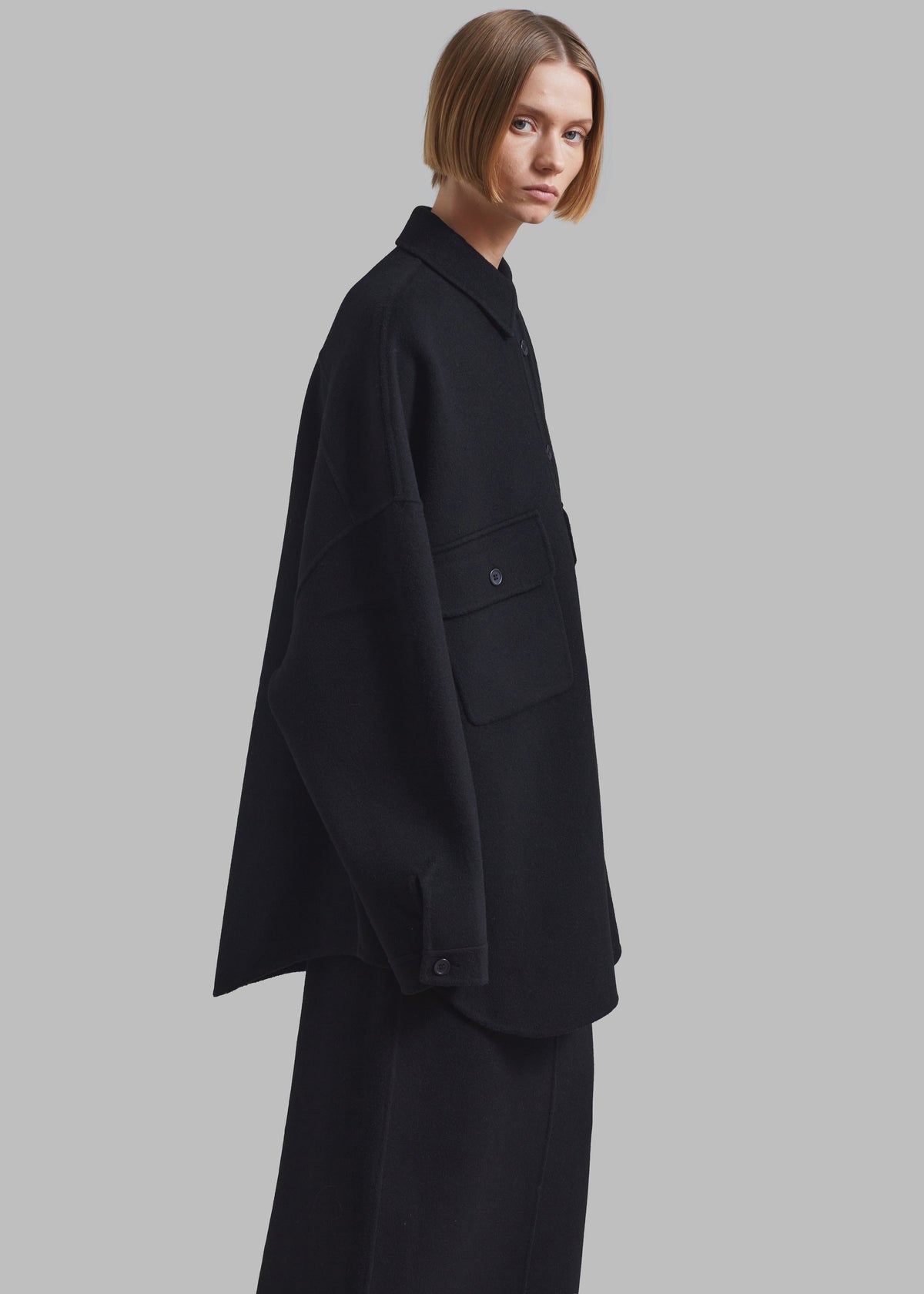Dallas Wool Overshirt - Black β view 4 of 8