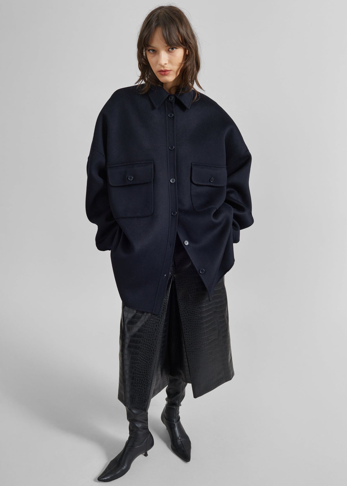 Dallas Wool Overshirt - Navy β view 6 of 8