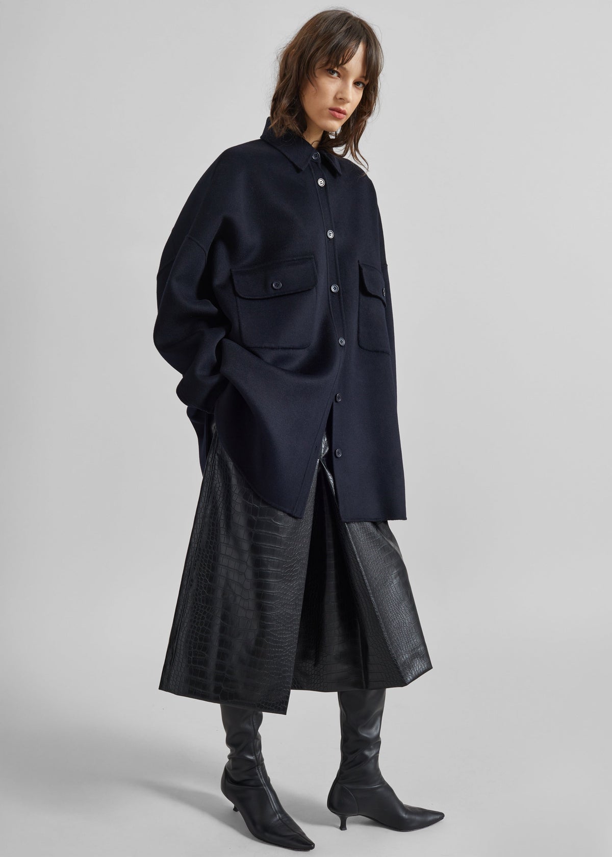 Dallas Wool Overshirt - Navy β view 2 of 8