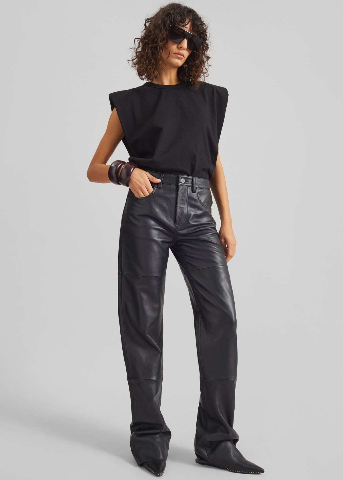 Dalston Leather Pants - Black β view 4 of 11