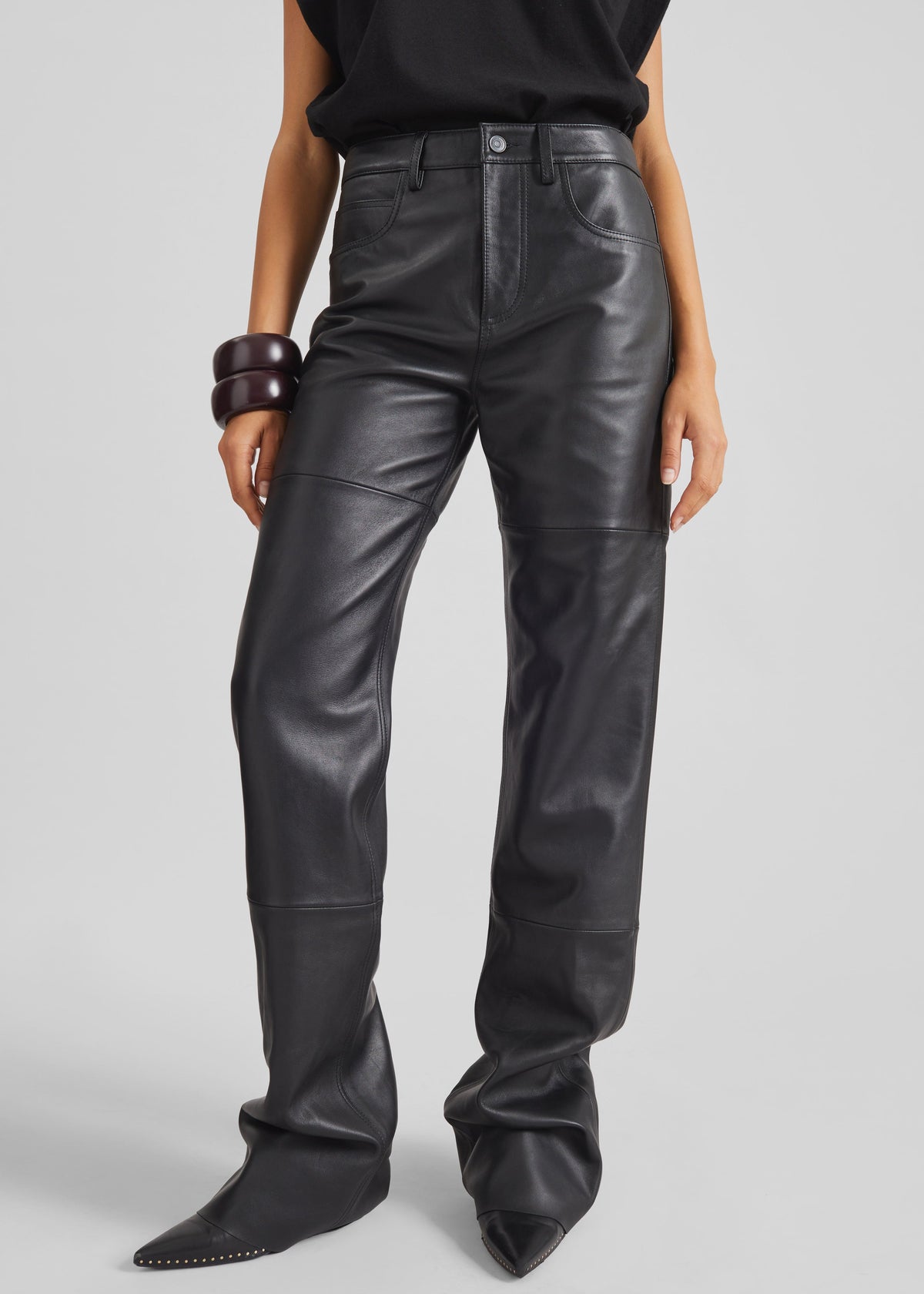 Dalston Leather Pants - Black β view 6 of 11