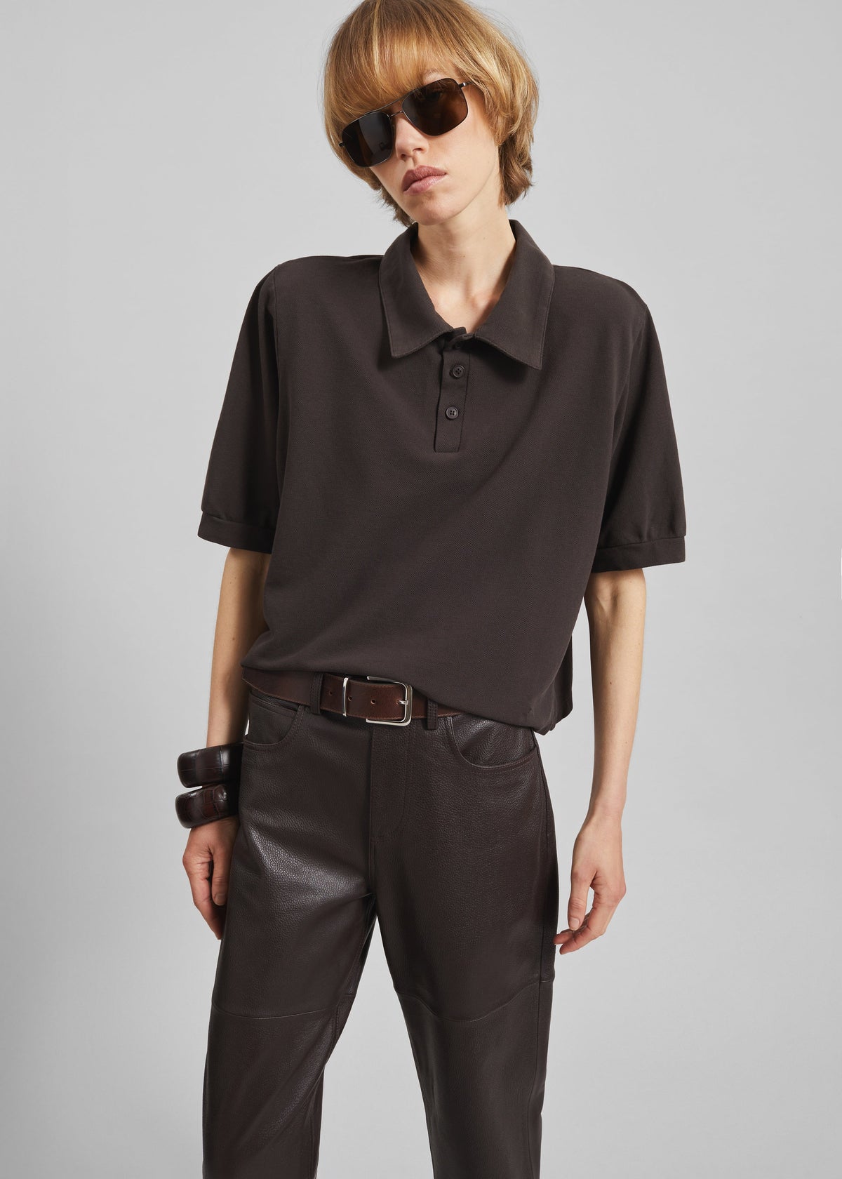 Dalston Leather Pants - Vintage Brown β view 3 of 7