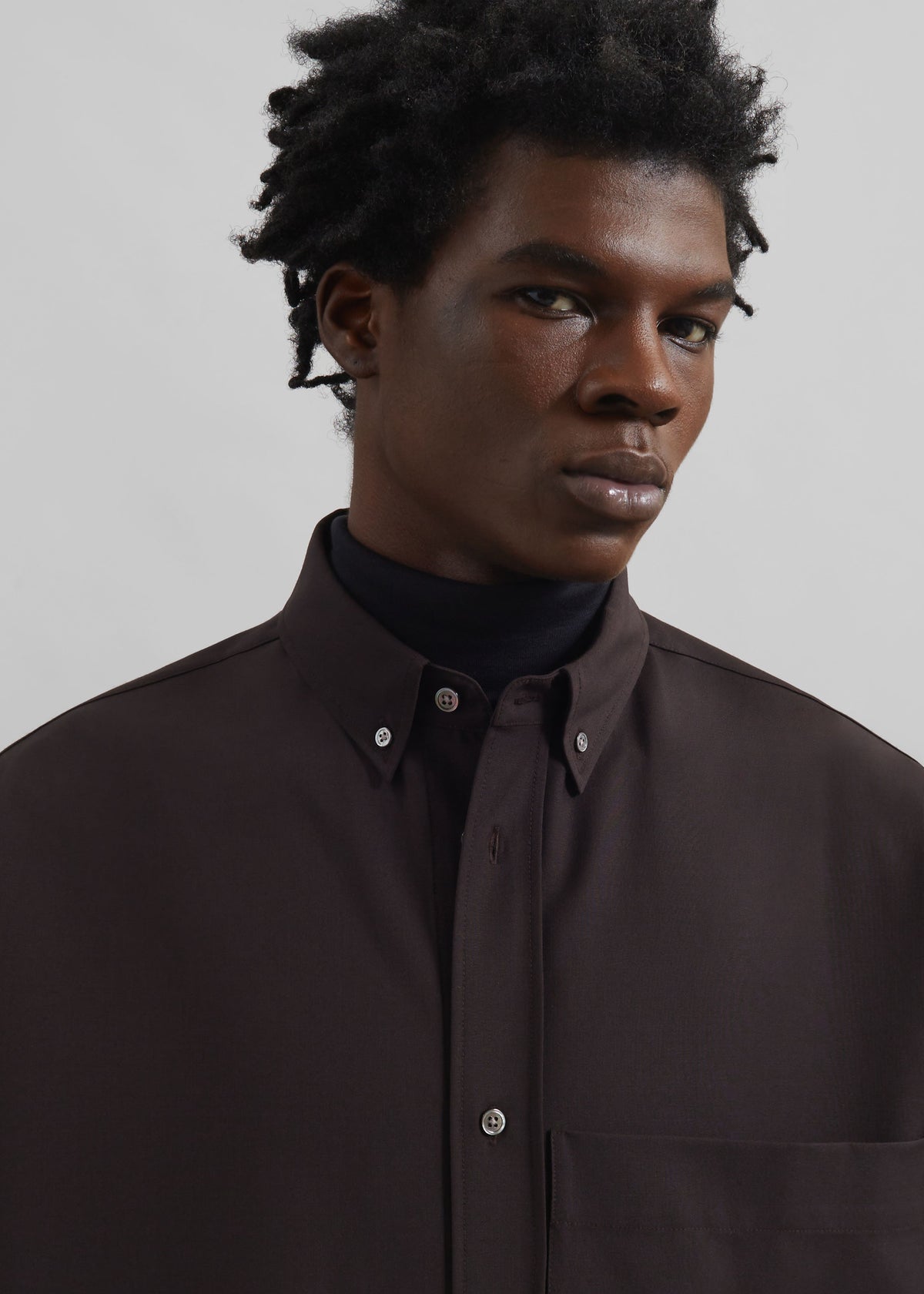 Dalton Wool Blend Shirt - Brown β view 3 of 8