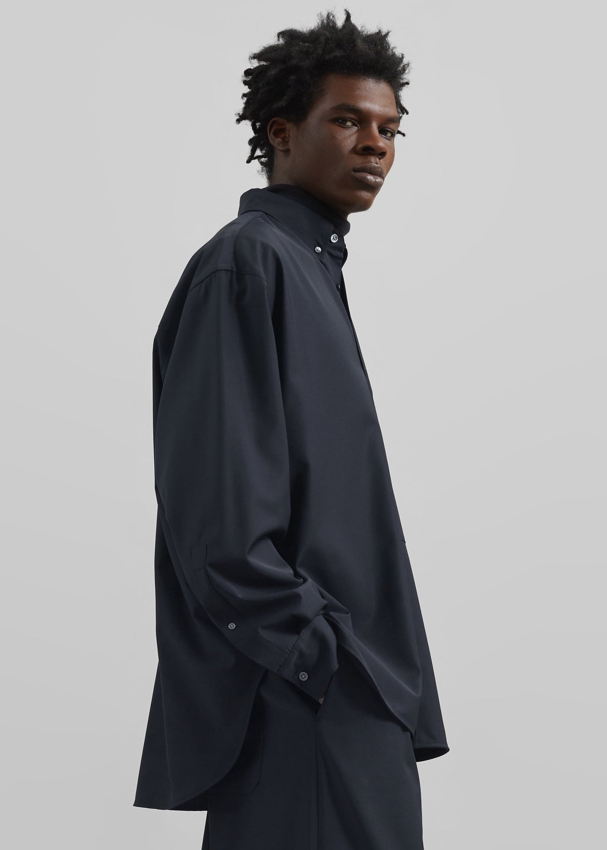 Dalton Wool Blend Shirt - Dark Navy β view 5 of 8