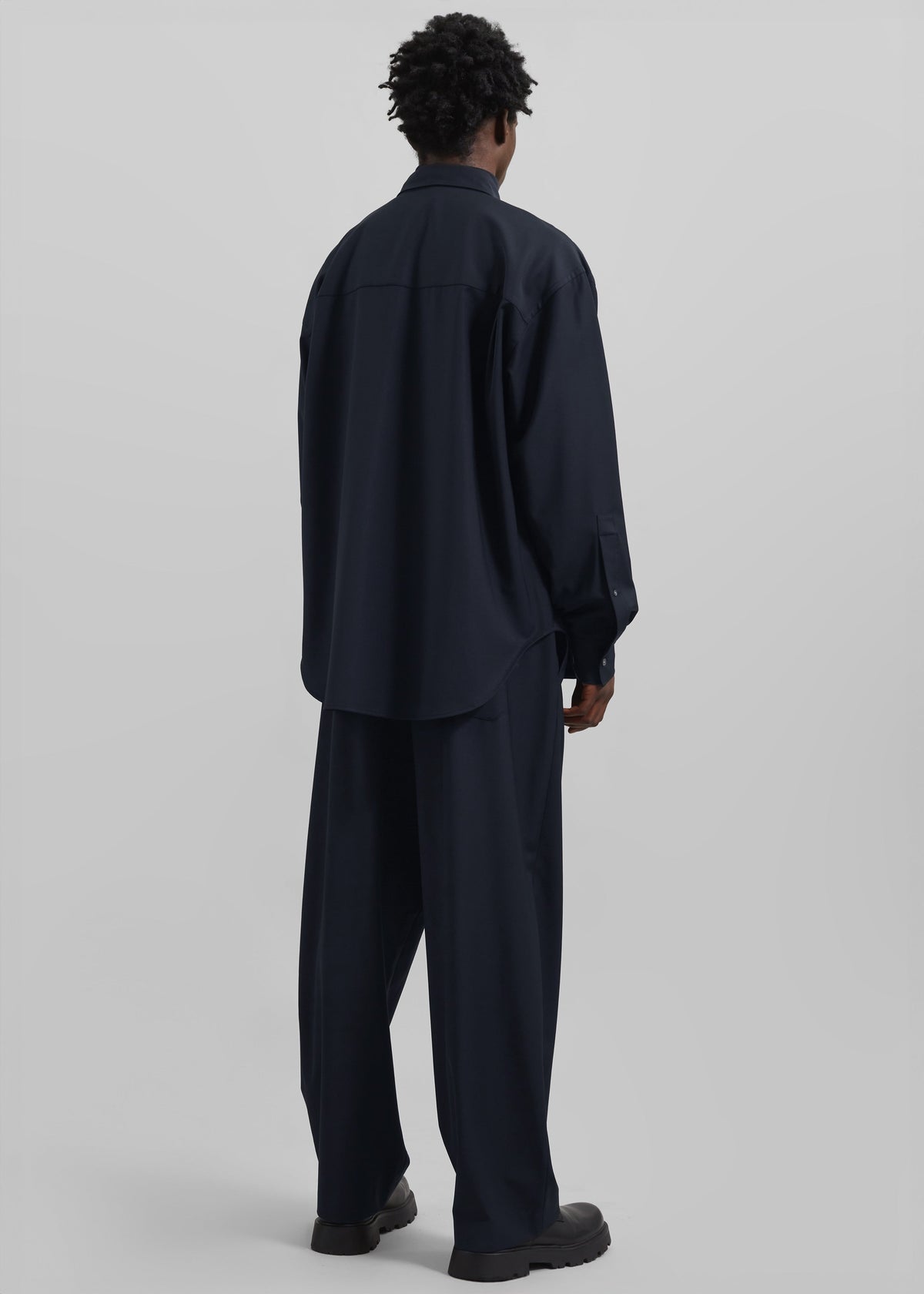 Dalton Wool Blend Shirt - Dark Navy β view 7 of 8