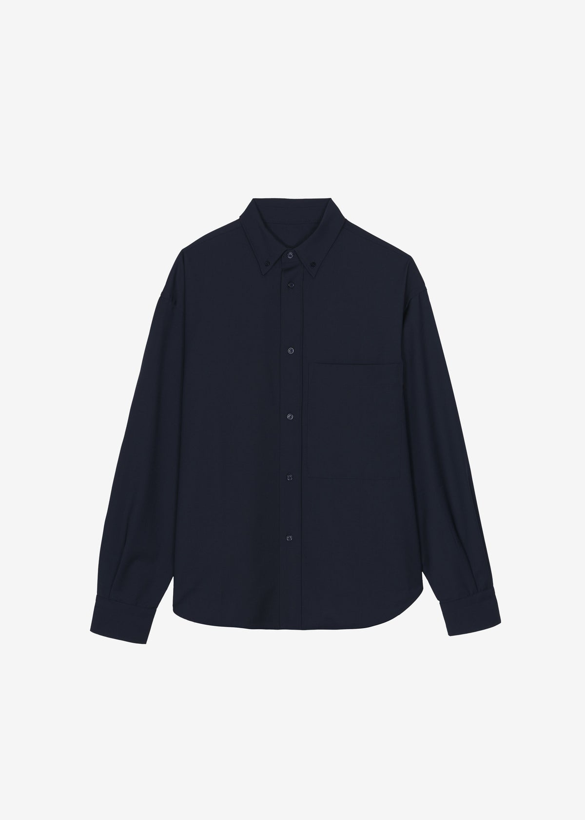 Dalton Wool Blend Shirt - Dark Navy β view 8 of 8