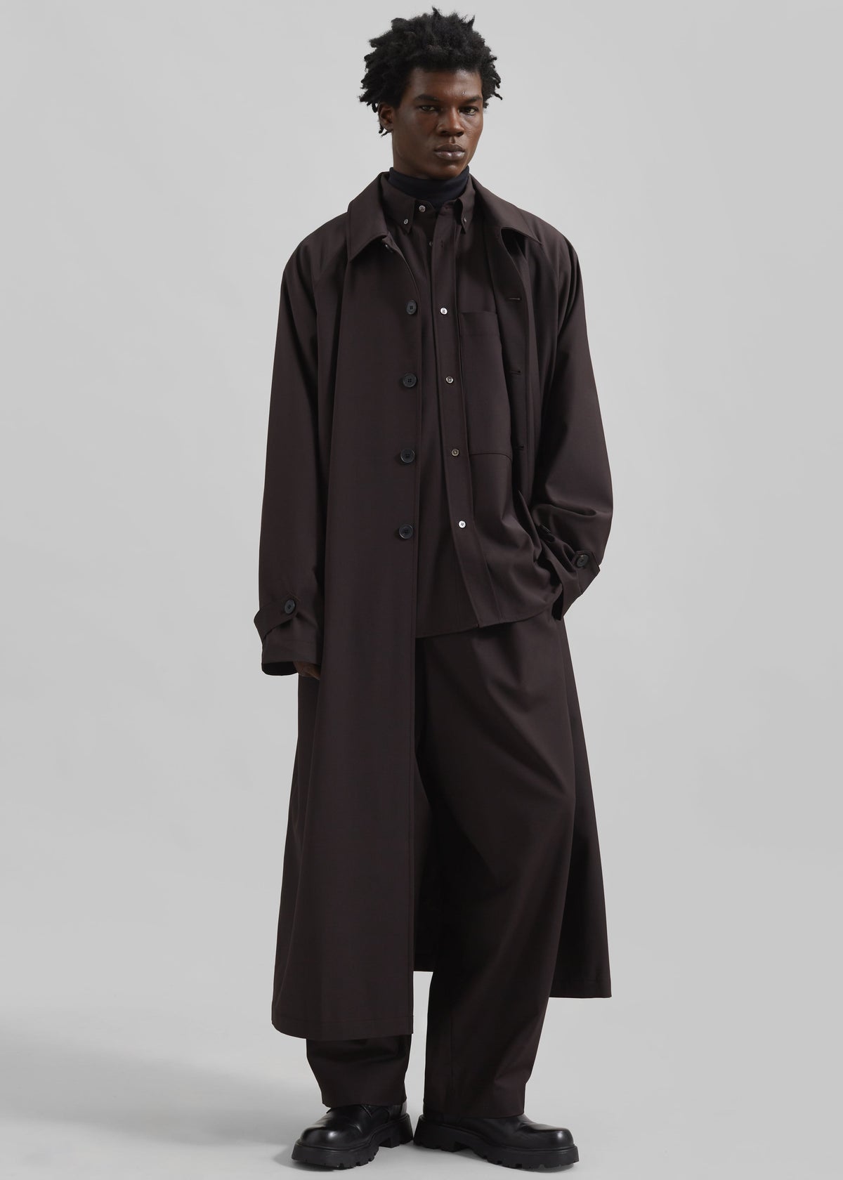 Dalton Wool Blend Trousers - Brown β view 6 of 8
